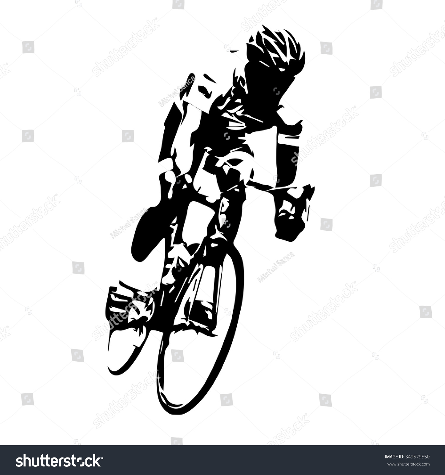 Cyclist Vector Road Cycling Stock Vector 349579550 - Shutterstock