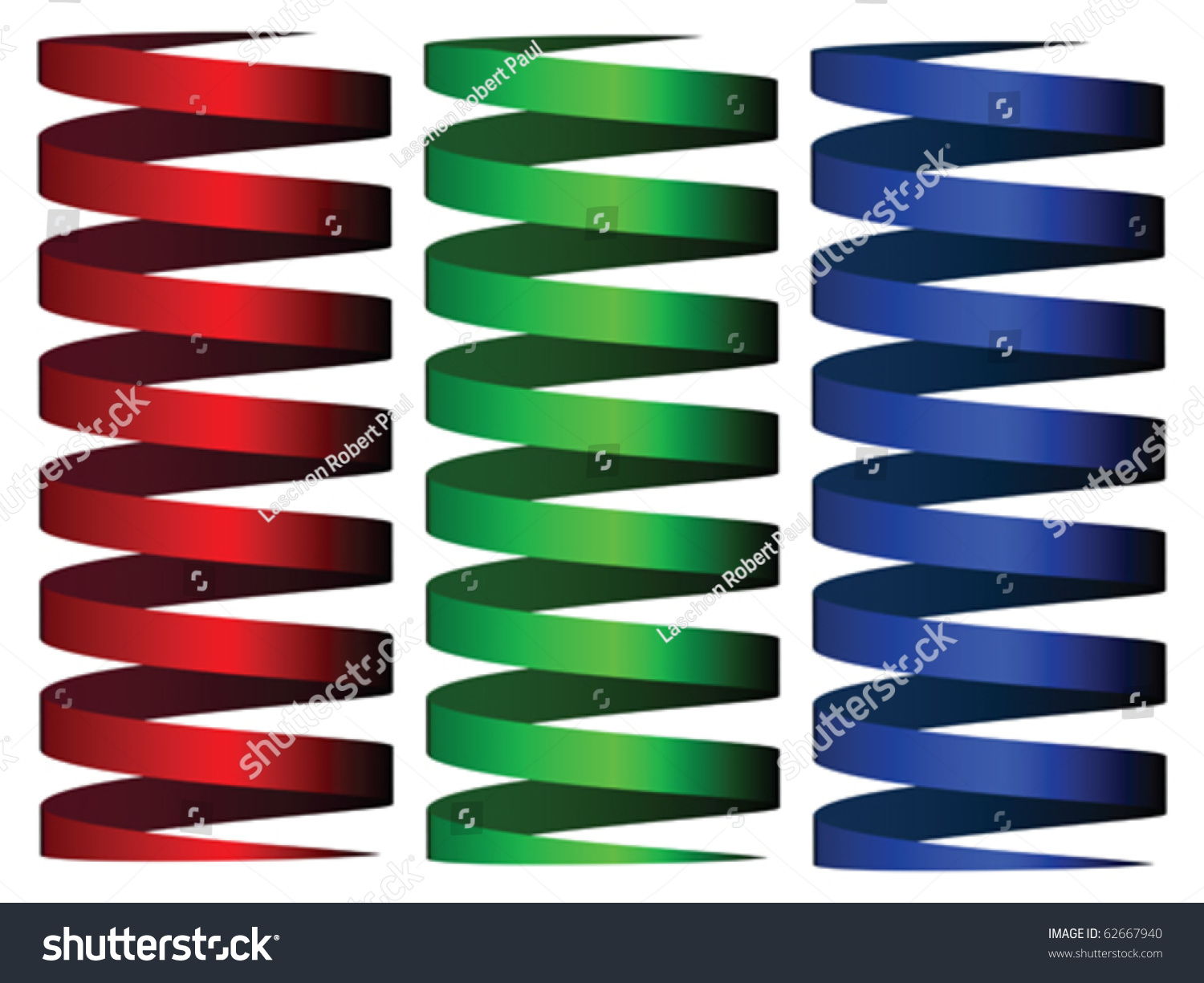 Cylinder Rgb Ribbons Against White Background Stock Vector 62667940 ...