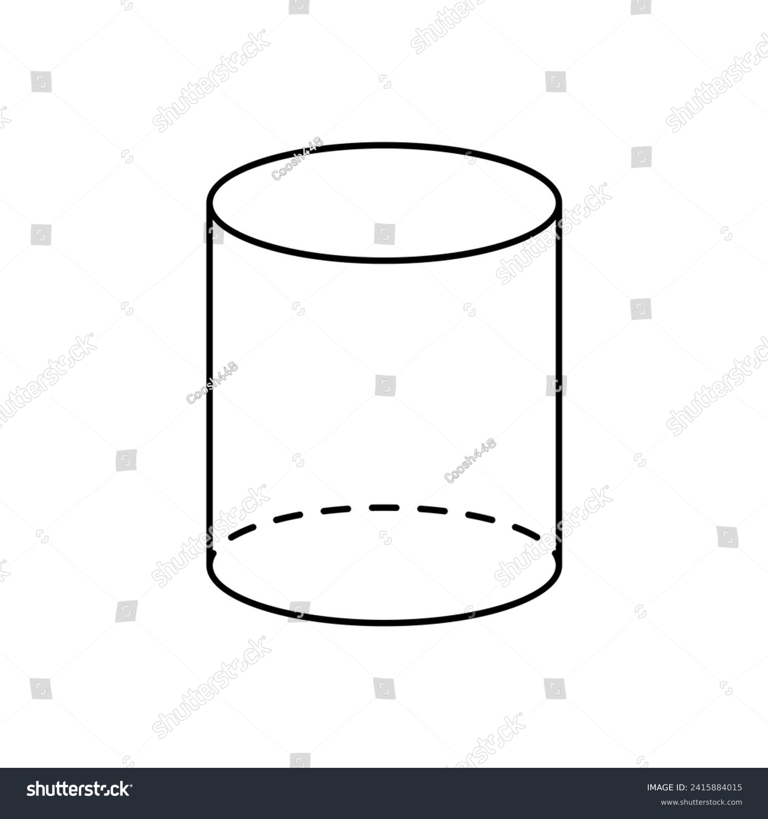 recommend clip art: Cylinder shape icon. Outline, cylinder icon design. Vector icon