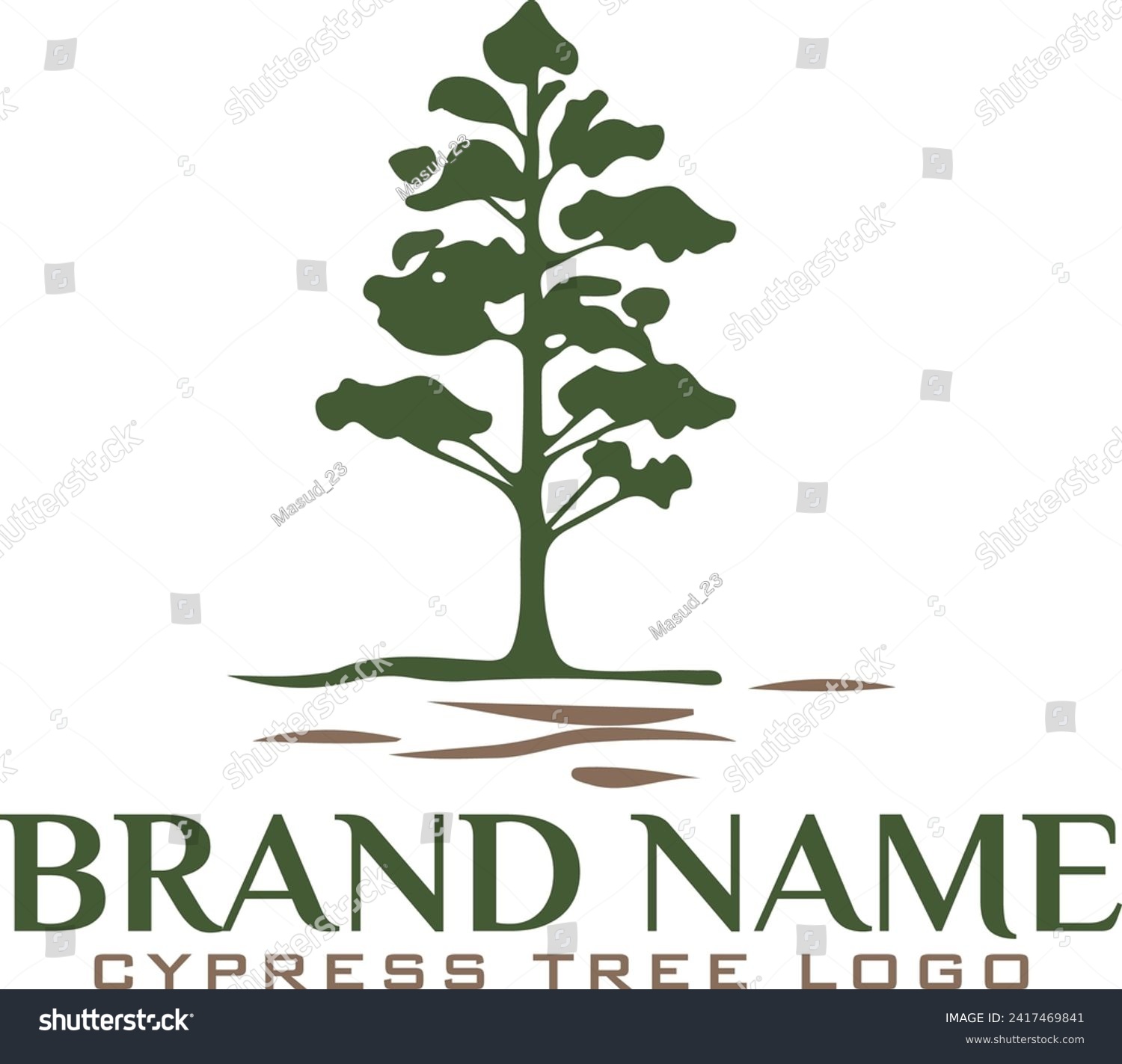 SVG of Cypress tree Timber logo Design for download your company svg