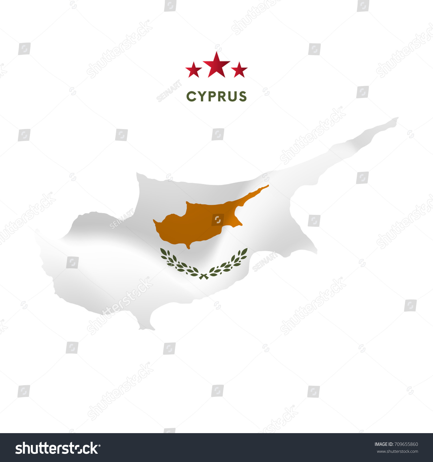 Cyprus Map Waving Flag Vector Illustration Stock Vector Royalty Free Cyprus Map Waving Flag Vector Illustration Stock Vector Royalty Free