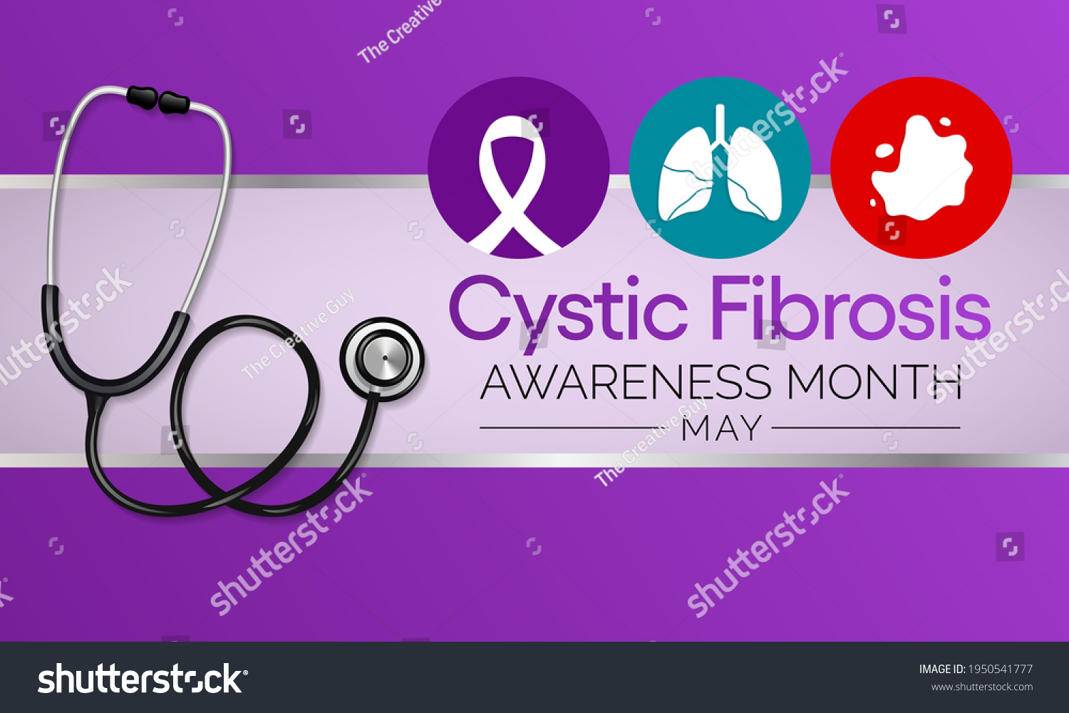 Cystic Fibrosis Awareness Month Observed Each Stock Vector (Royalty