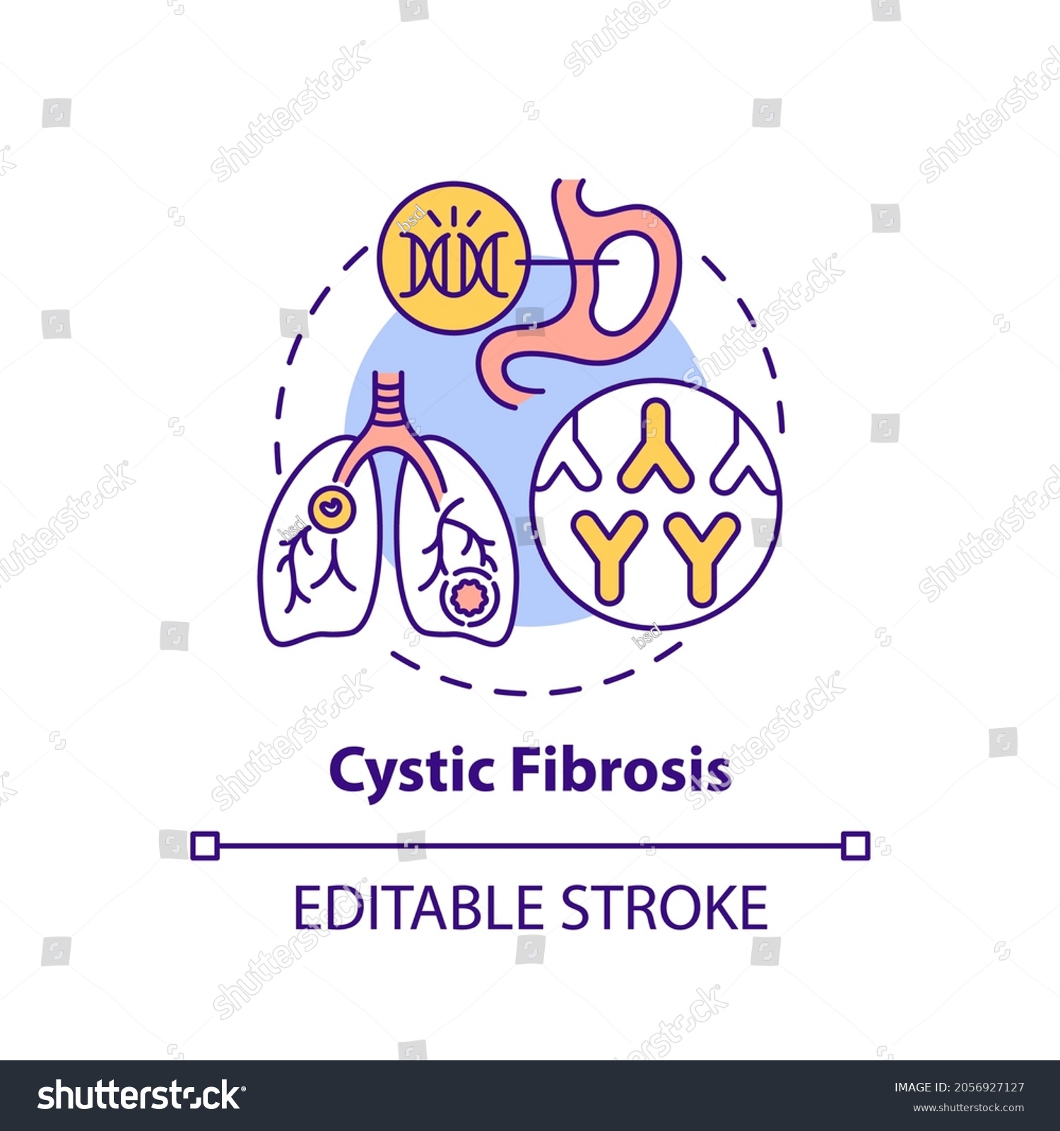 Cystic Fibrosis Concept Icon Hereditary Illness Stock Vector (Royalty ...