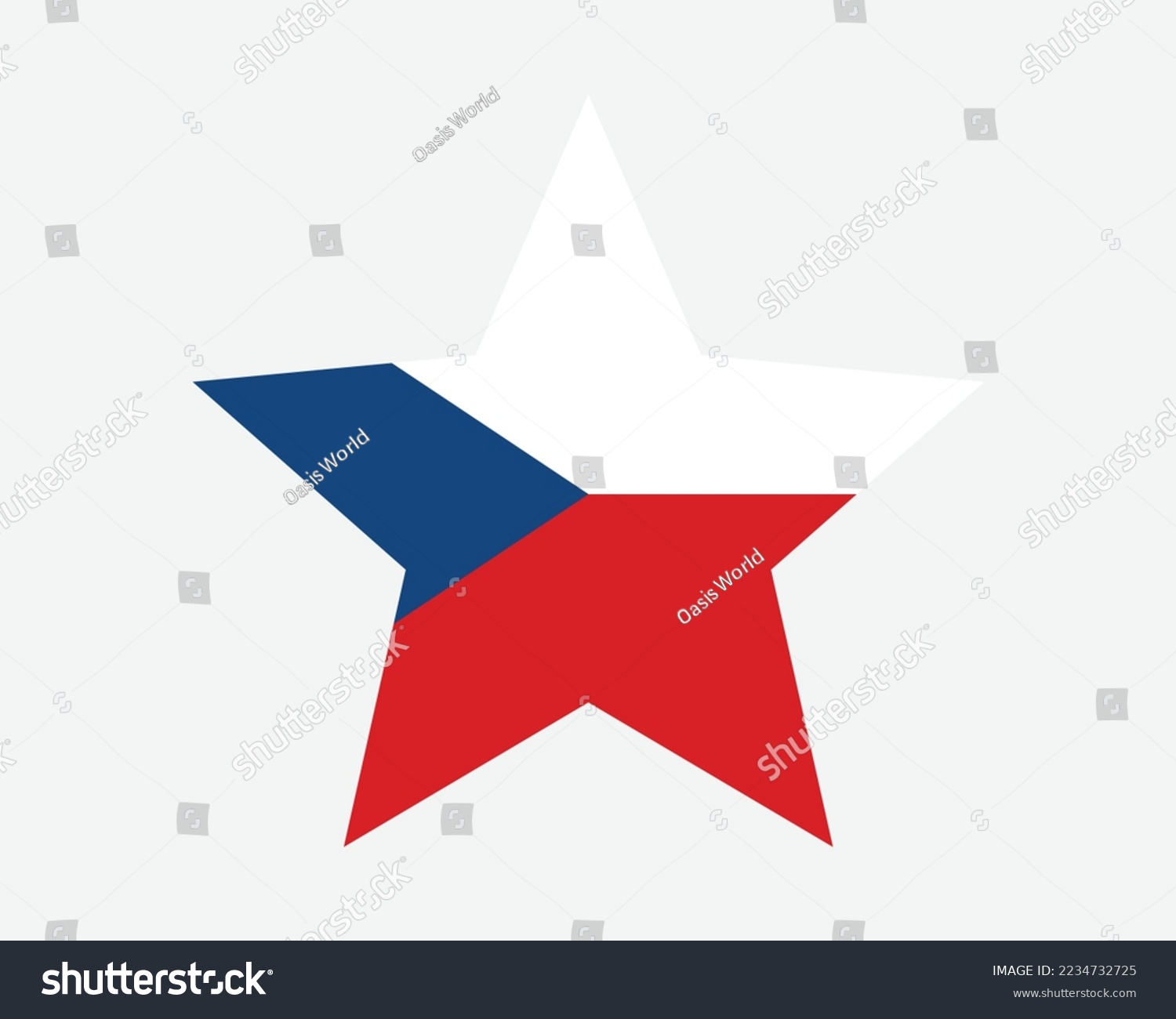 SVG of Czech Republic Star Flag. Czechia Star Shape Flag. Bohemia Country National Banner Icon Symbol Vector 2D Flat Artwork Graphic Illustration svg