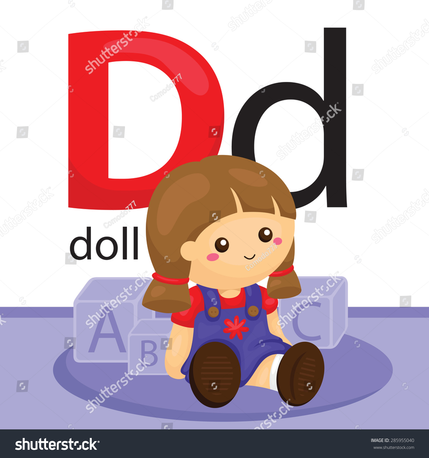 D Doll Stock Vector (Royalty Free 