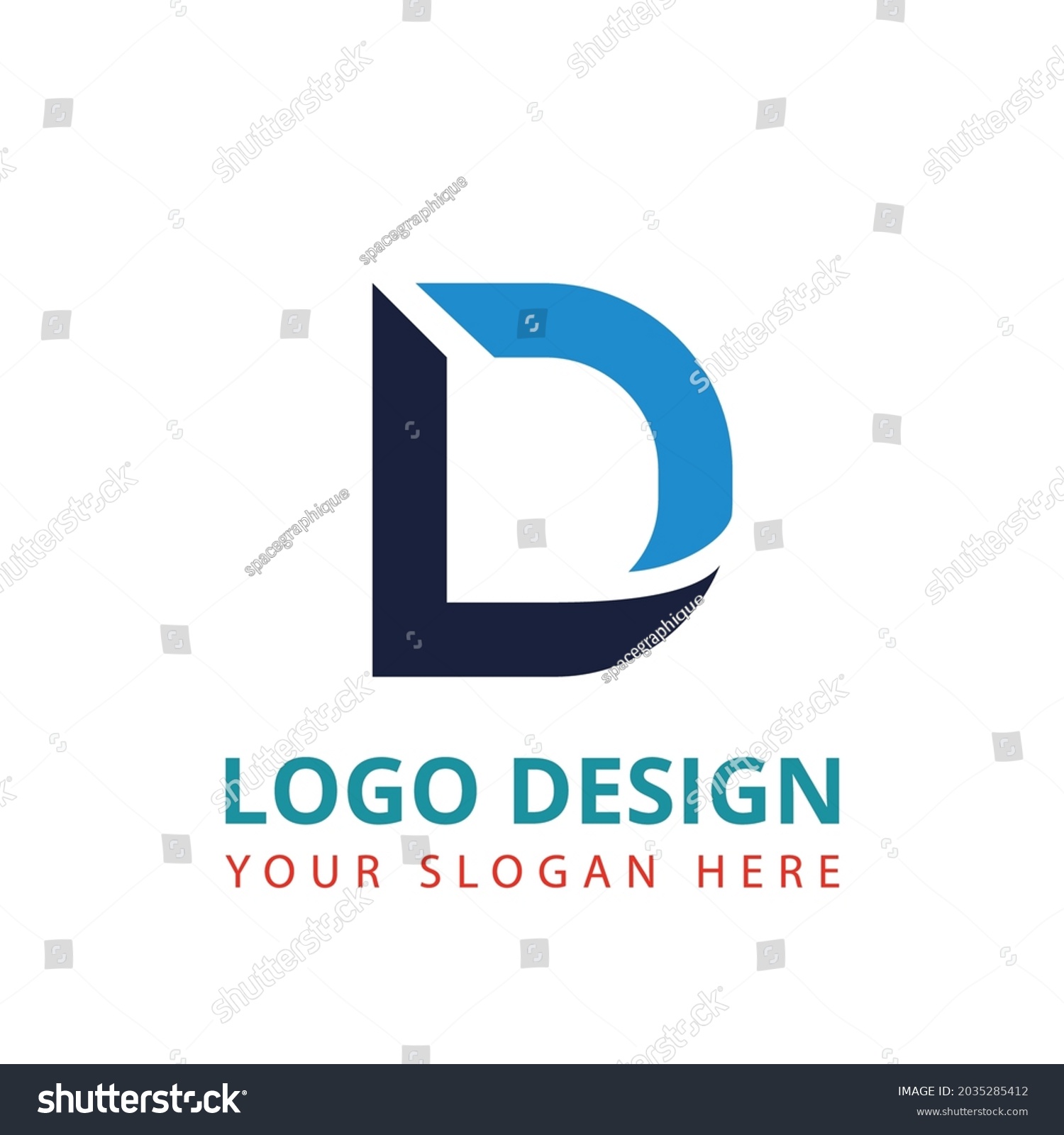 SVG of D Letter Modern Logo Design svg