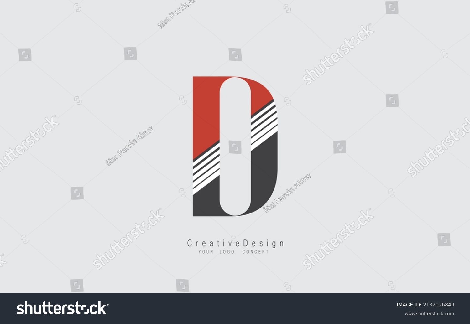 D Logo Concepts Vector Design Template Stock Vector (Royalty Free ...