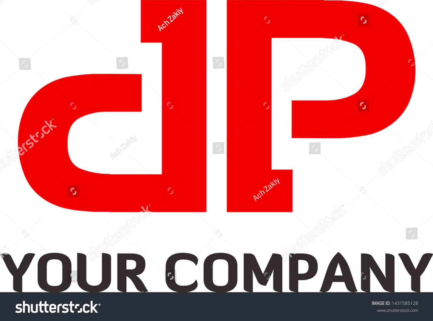 D P Letter Initial Logo Template Royalty Free Stock Image