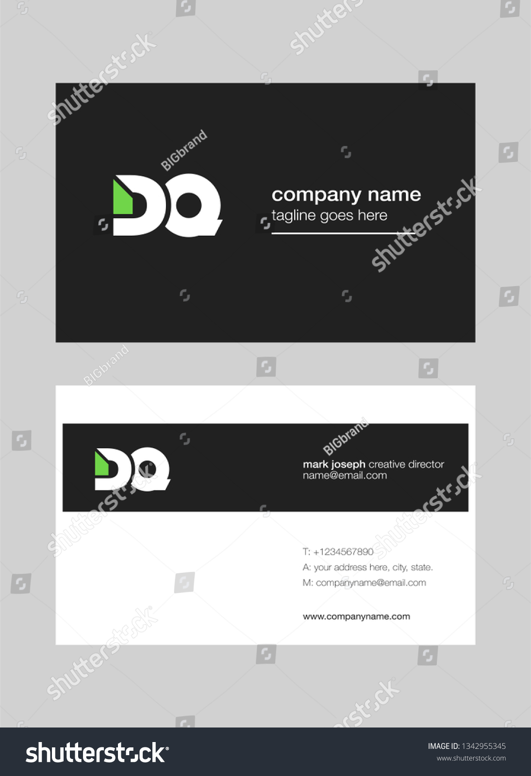 D Q Letters Joint Logo Icon Stock Vector Royalty Free