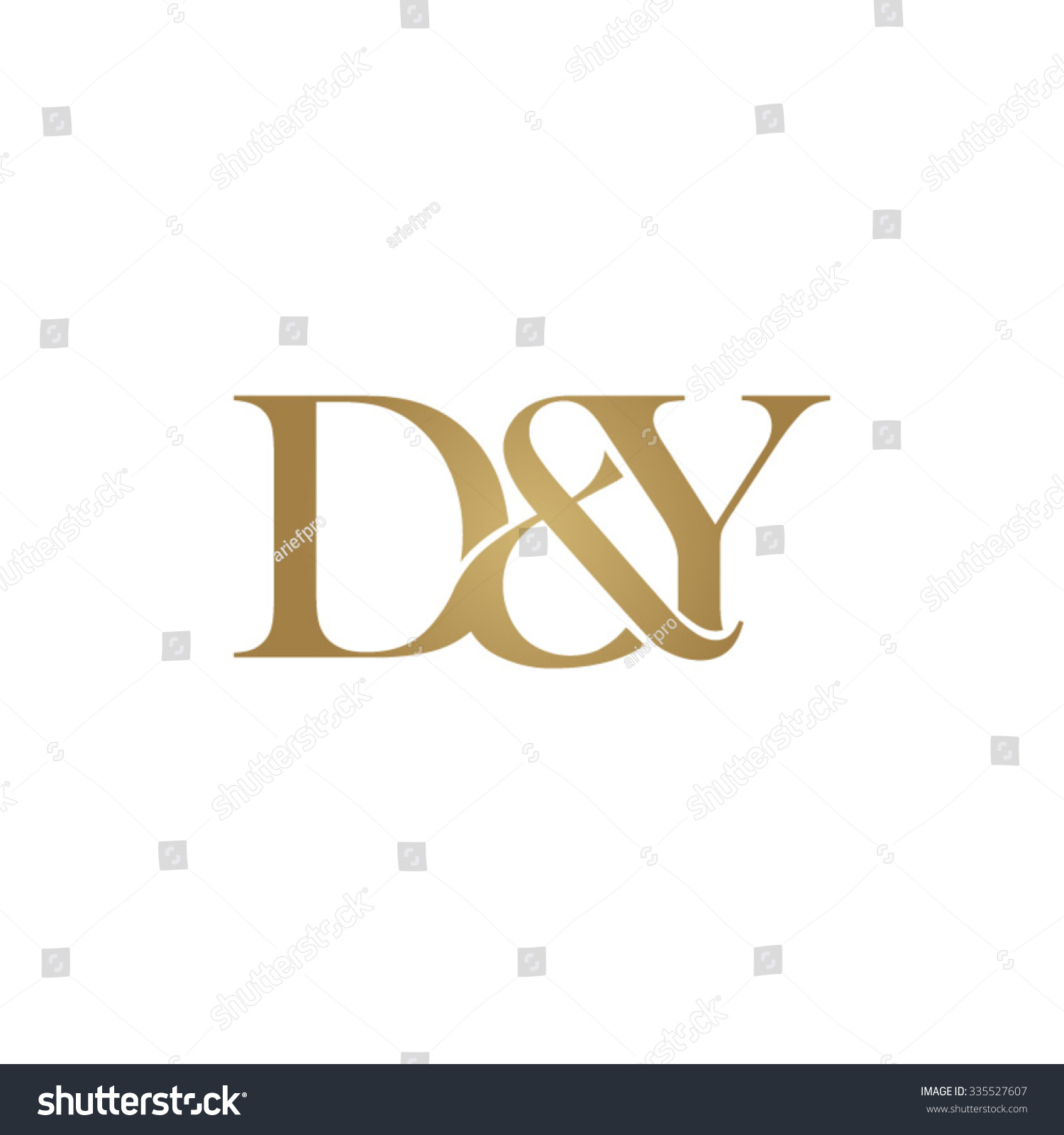 Dy Initial Logo Ampersand Monogram Golden Stock Vector Royalty Free Shutterstock