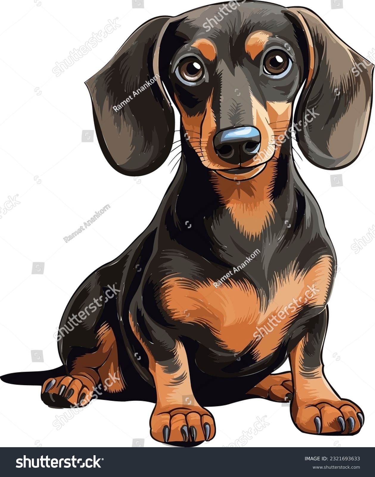 SVG of Dachshund Delight Endearing Wiener Dog Vector svg