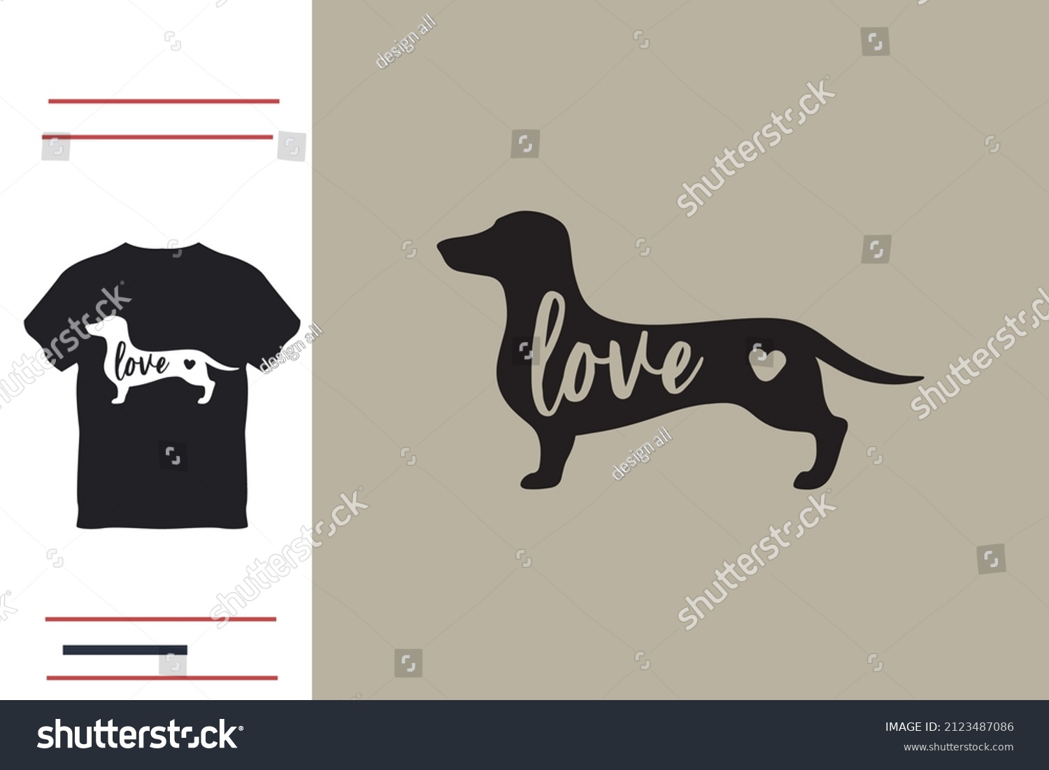 SVG of Dachshund dog owner t shirt design svg