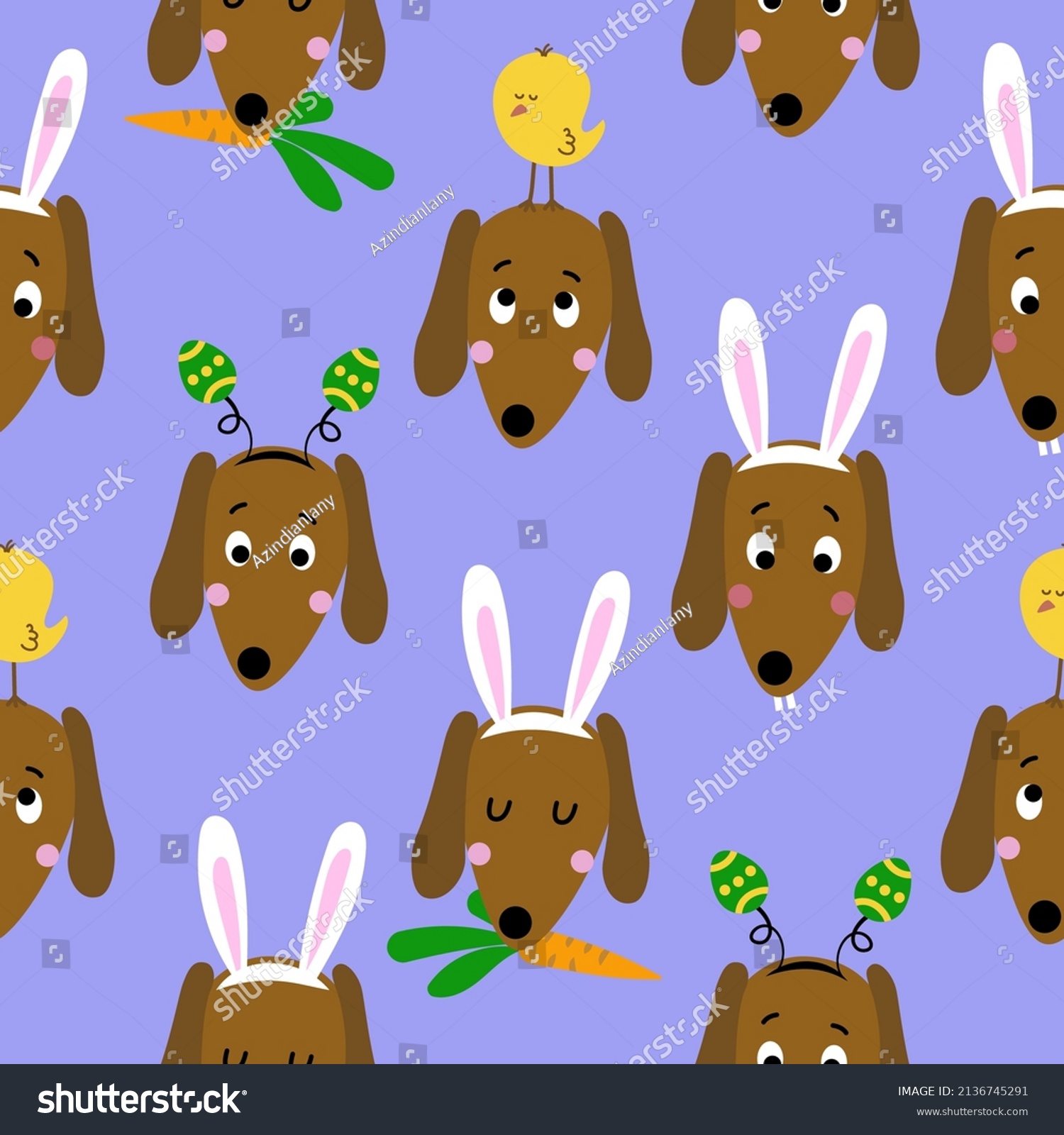 SVG of Dachshund Easter egg hunt party - Funny cartoon weiner dogs and eggs. Cute cactus, characters. Hand drawn doodle set for kids. For textiles, nursery, wallpapers, wrapping paper, clothes. svg