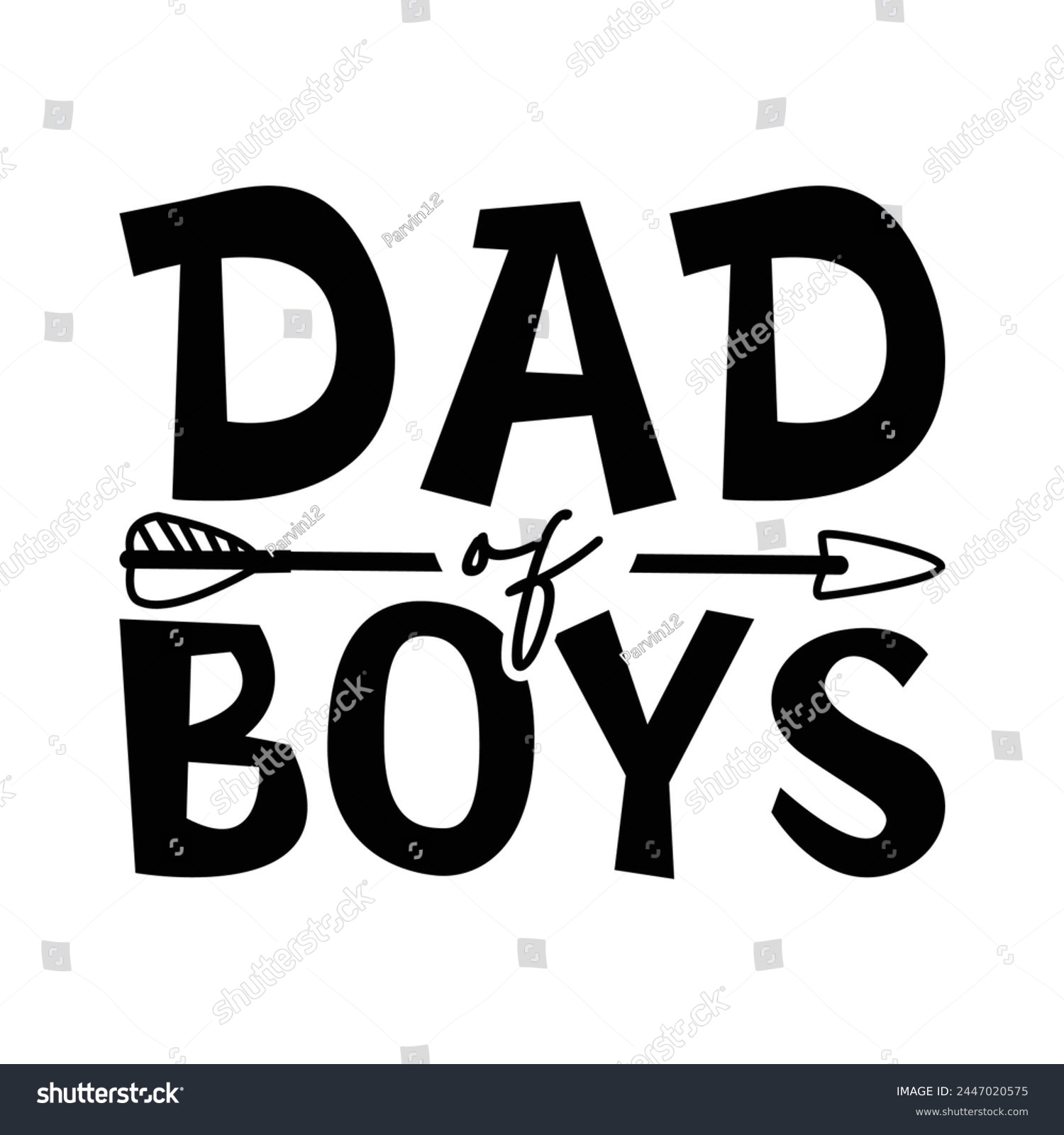 SVG of Dad of boys vector design svg