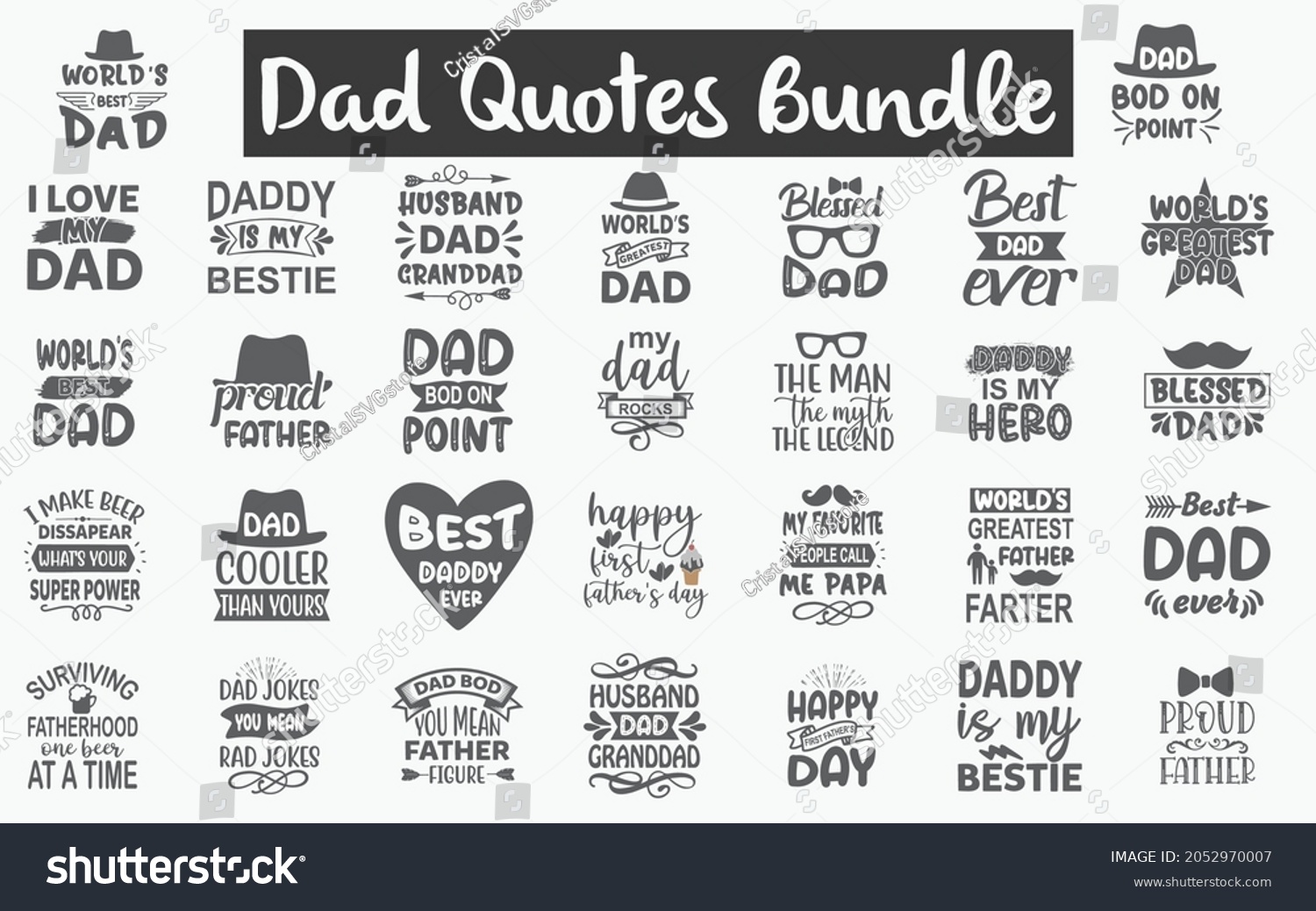 SVG of Dad Quotes SVG Designs Bundle. Dad quotes SVG cut files bundle, Dad quotes t shirt designs bundle, Quotes about Dad, Father cut files,  Papa eps files,  Father's day SVG bundle svg