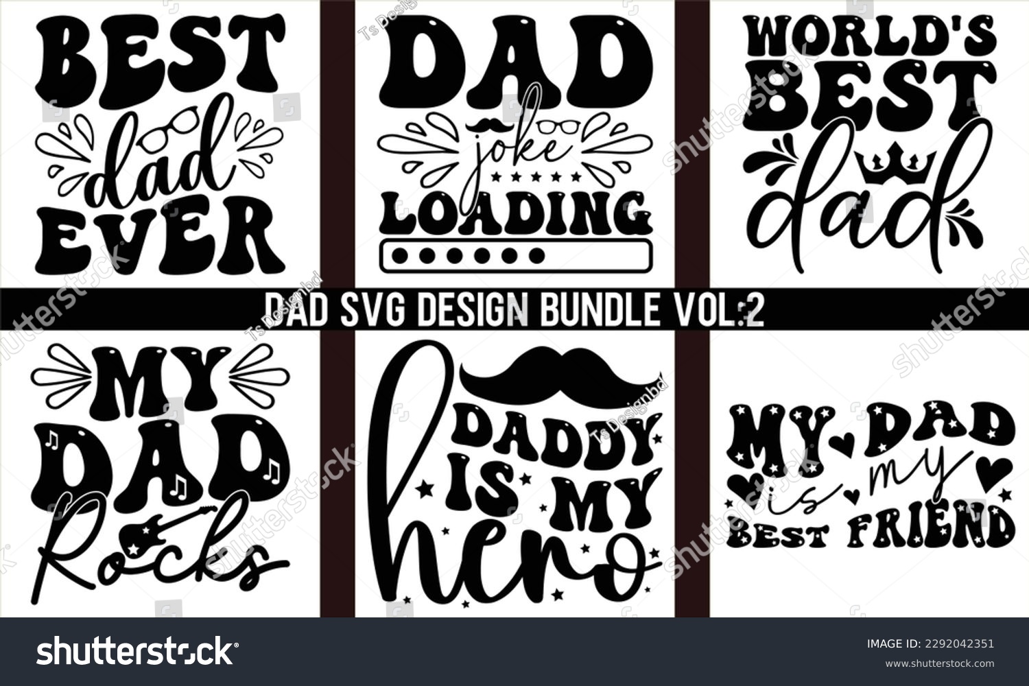 SVG of Dad Retro SVG Designs Bundle  Vol 2,Dad quotes SVG cut files bundle, Father cut files, Papa eps files,Dad quotes T Shirt Design bundle, dad design vector Cutting Machines like Cricut and Silhouette svg