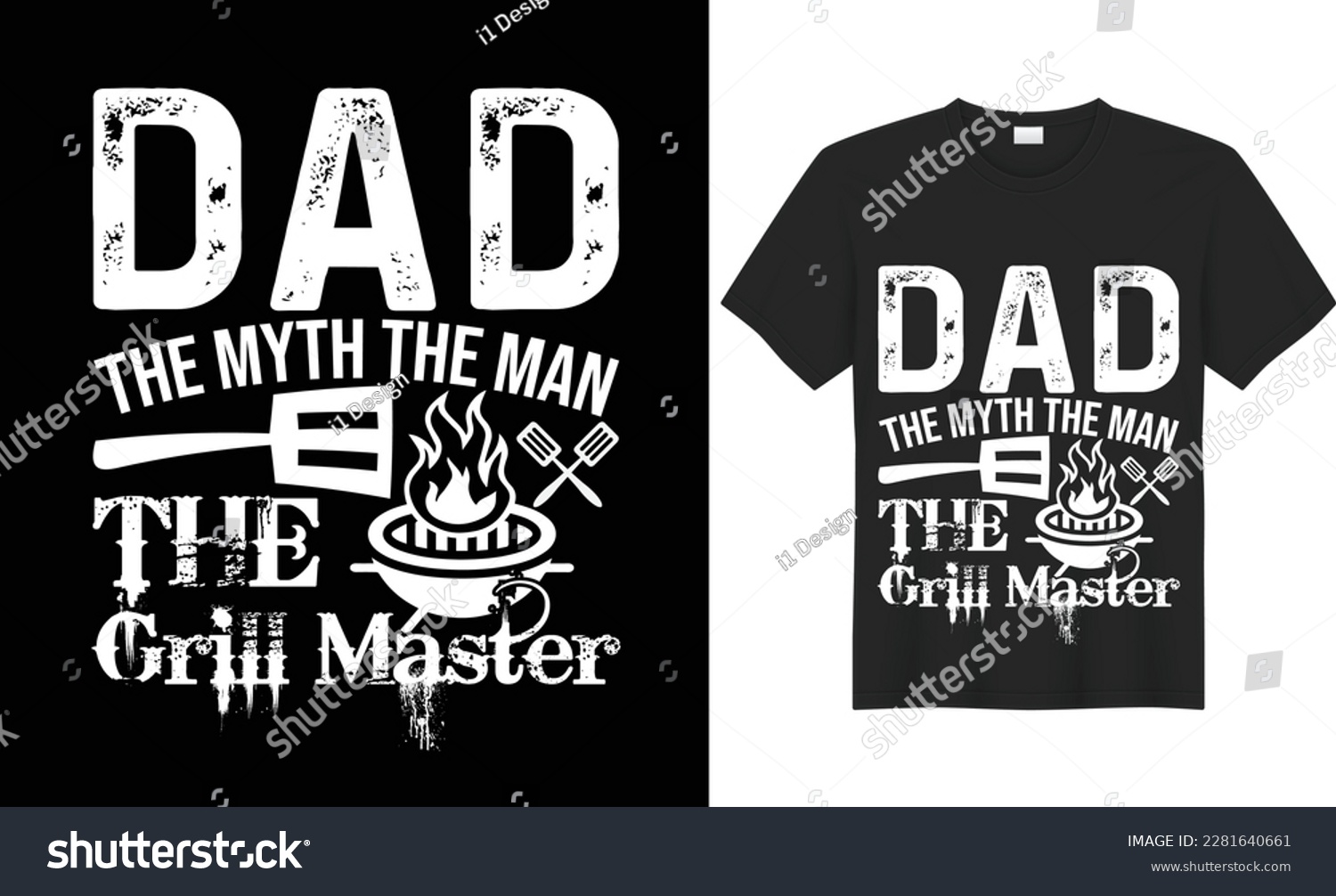 SVG of Dad the Man The Myth the Grill Master Typography SVG T-shirt  Design Vector Template. Lettering Illustration And Printing for T-shirt, Banner, Poster, Flyers, Etc. svg