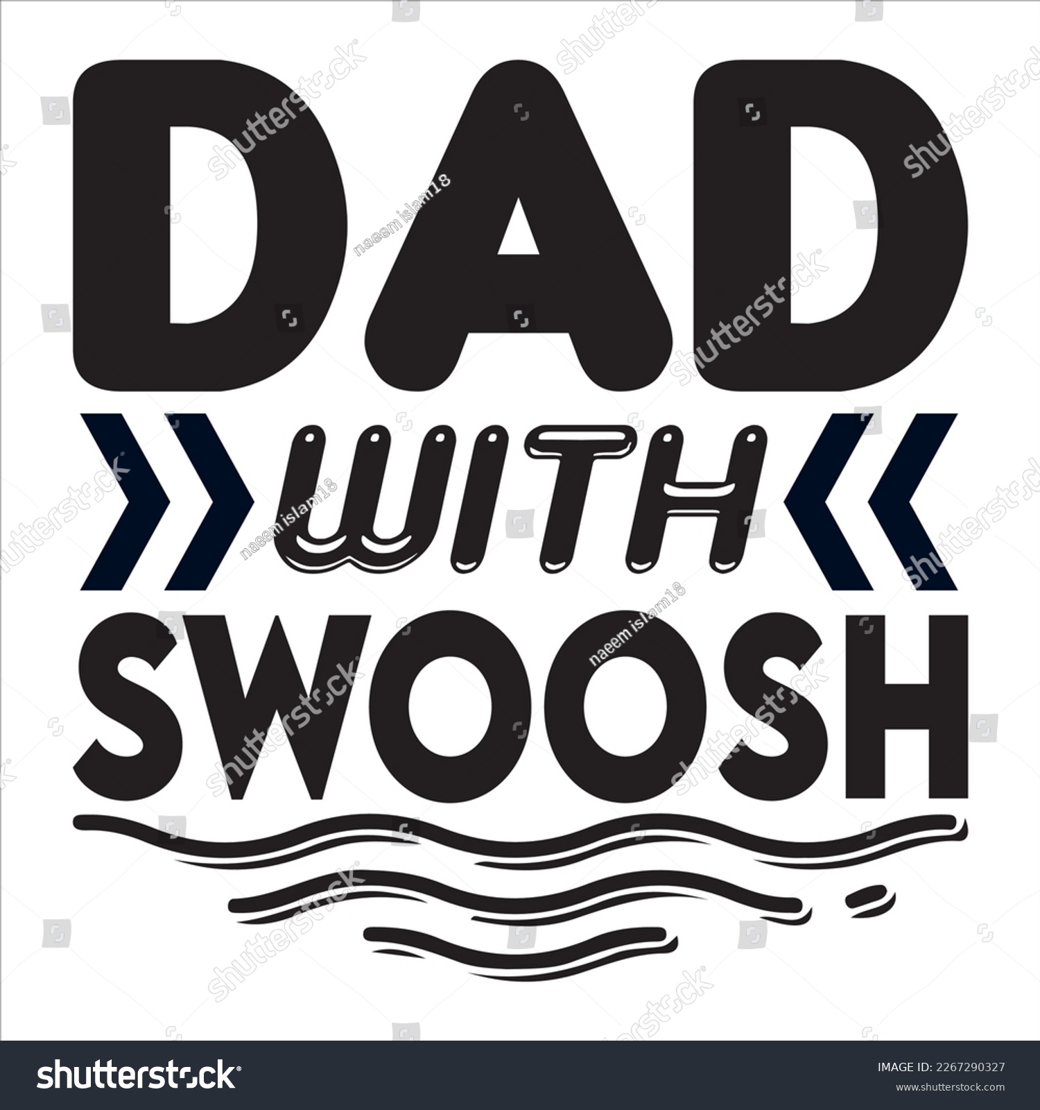 SVG of Dad with Swoosh t-shirt design vector file svg