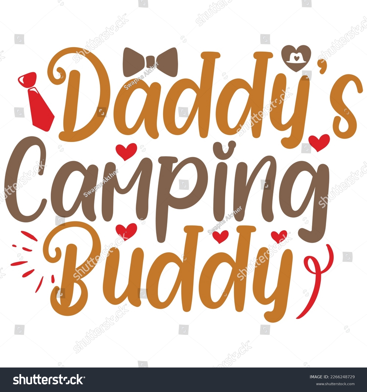 SVG of Daddy’s Camping Buddy - Dad Retro T-shirt And SVG Design. Retro Happy Father's Day, Motivational Inspirational SVG Quotes T shirt Design, Vector EPS Editable Files. svg