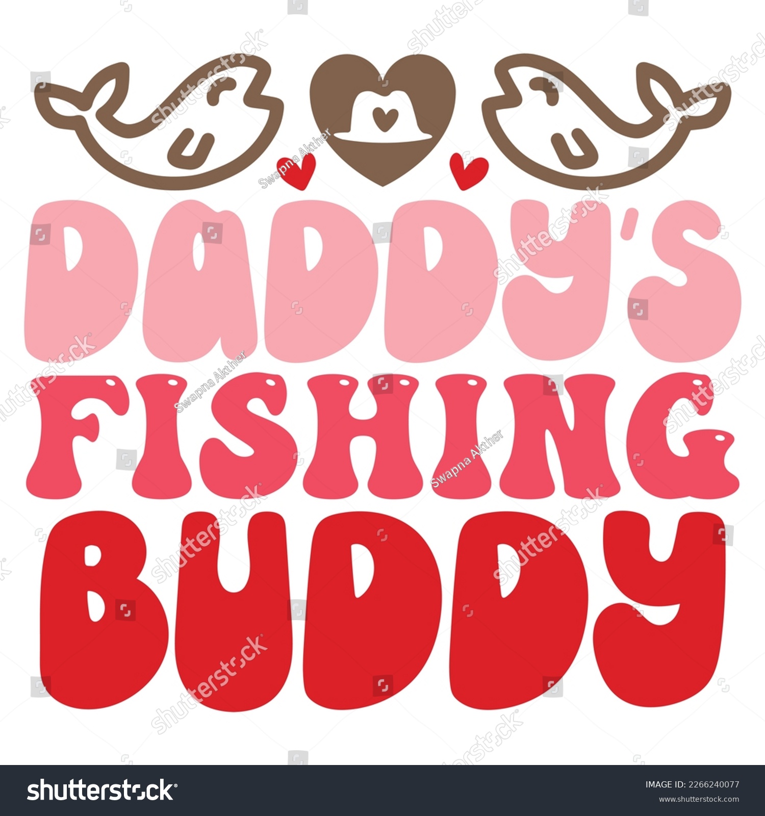 SVG of Daddy’s Fishing Buddy - Dad Retro T-shirt And SVG Design. Retro Happy Father's Day, Motivational Inspirational SVG Quotes T shirt Design, Vector EPS Editable Files. svg