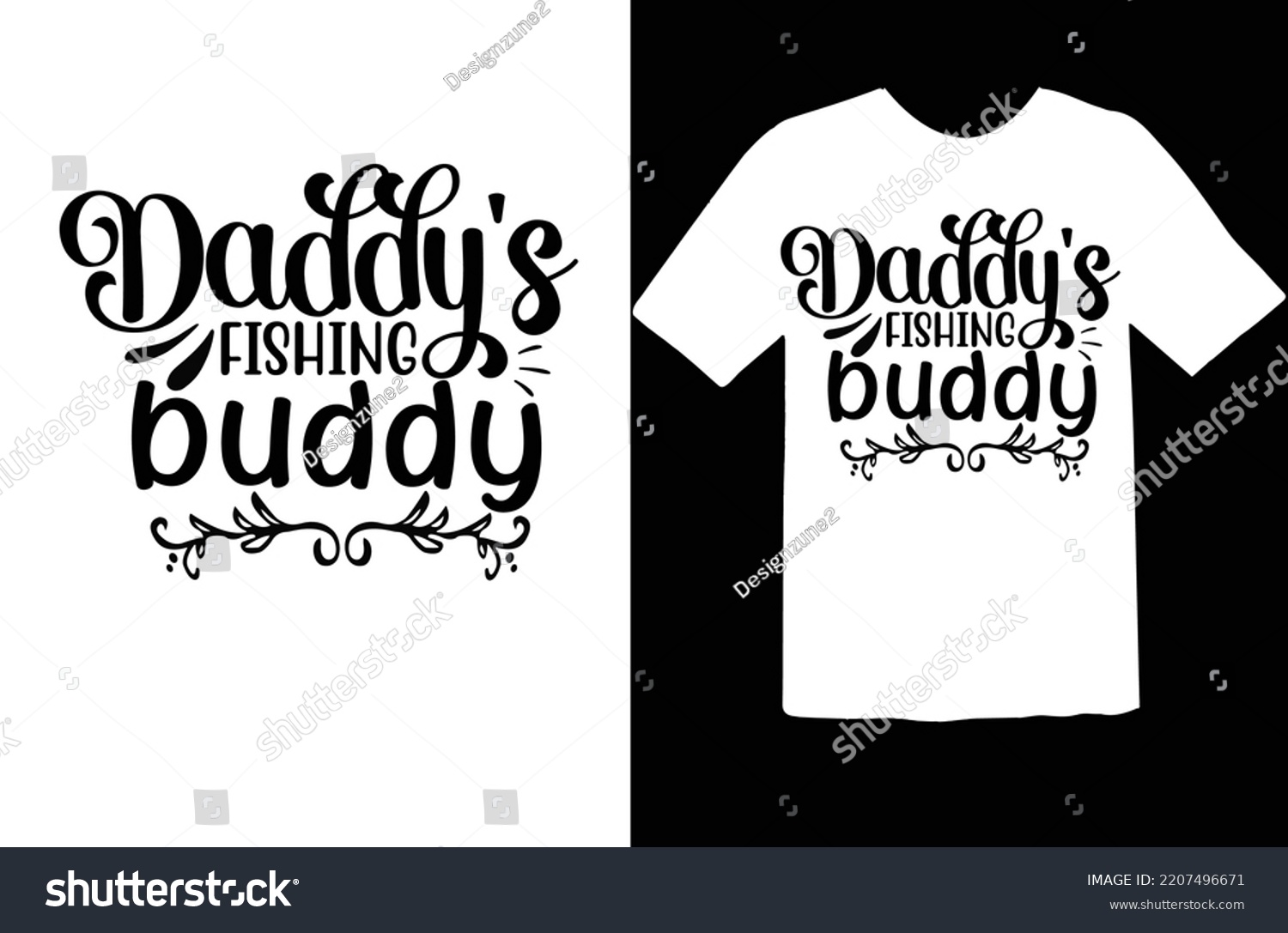 SVG of Daddy's fishing buddy svg design svg