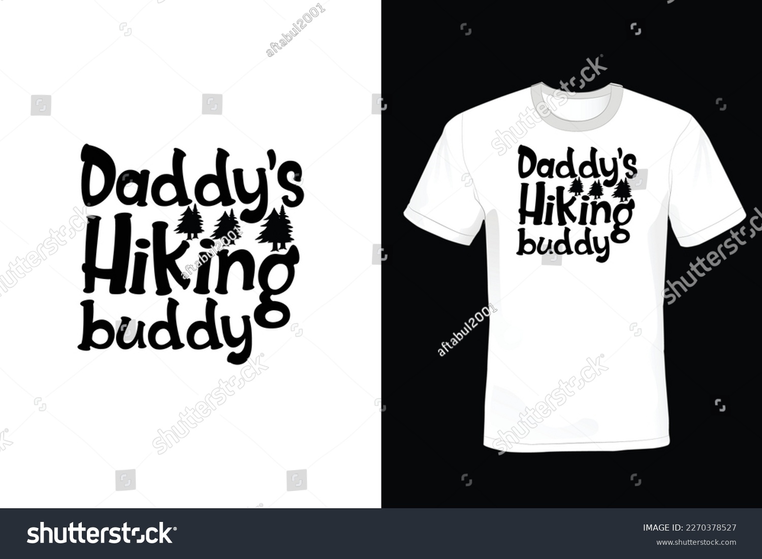 SVG of Daddy's Hiking Buddy, Hiking T shirt design, vintage, typography svg