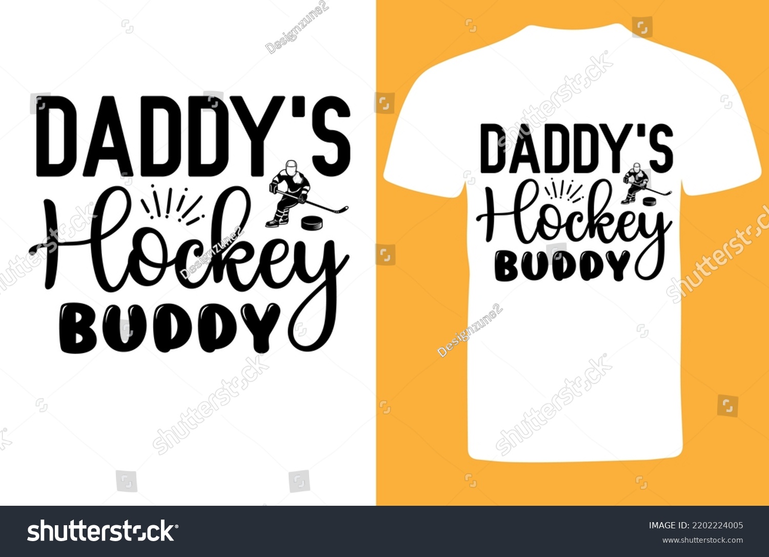 SVG of Daddy's Hockey Buddy svg design svg