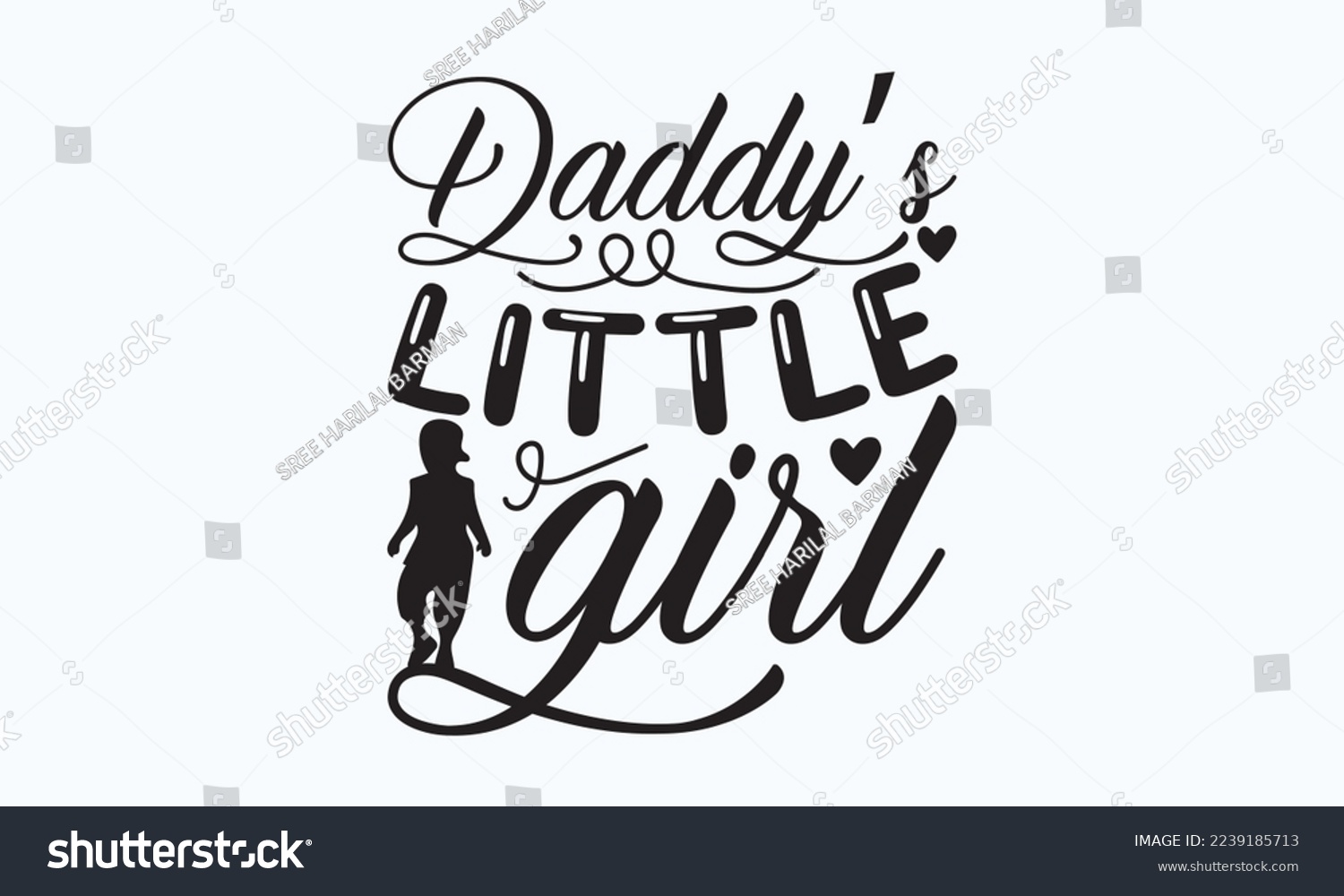 SVG of Daddy’s little girl - President's day T-shirt Design, File Sports SVG Design, Sports typography t-shirt design, For stickers, Templet, mugs, etc. for Cutting, cards, and flyers. svg