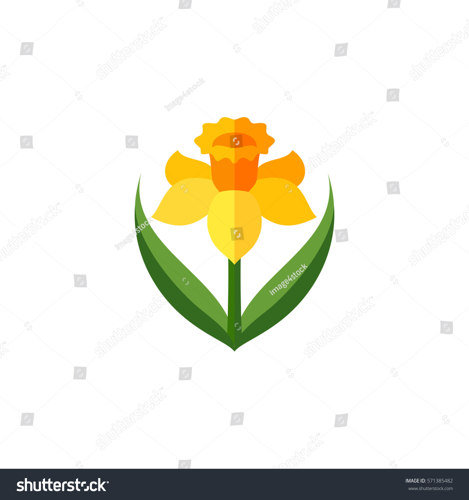 SVG of Daffodil - Symbol of Wales, UK, St. David day, vector illustration svg