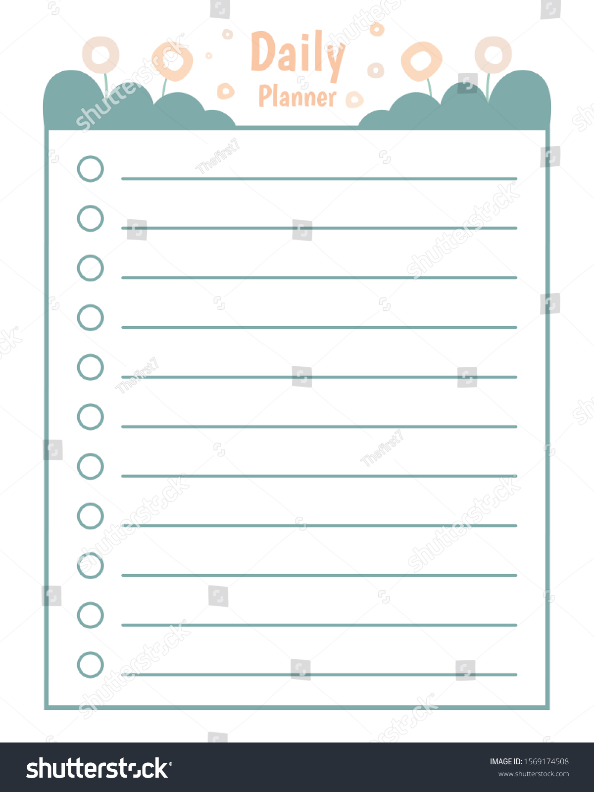 Daily Schedule Template Printable from image.shutterstock.com
