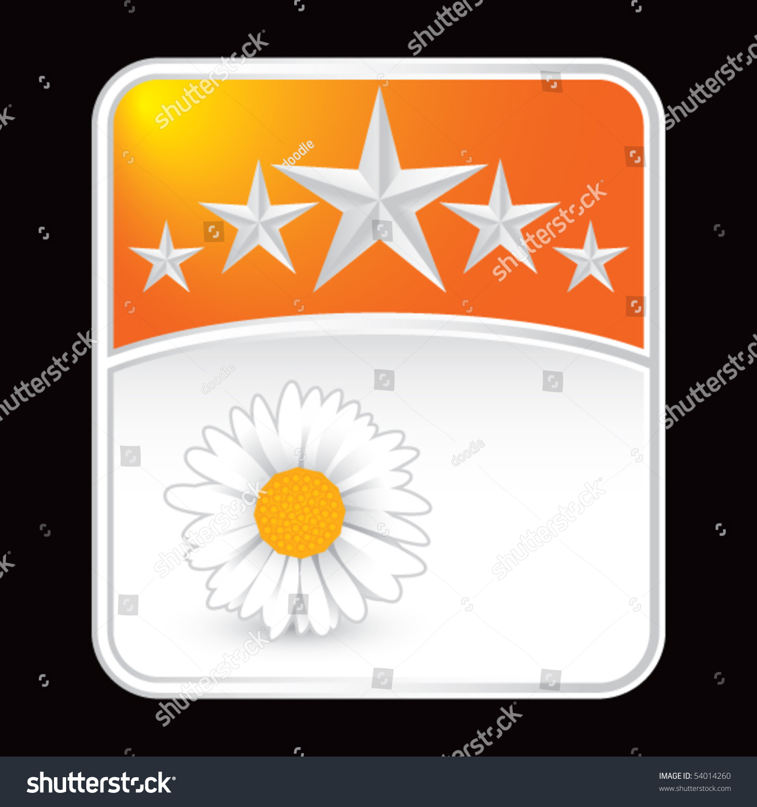 Daisy Flower Orange Star Backdrop Stock Vector (Royalty Free) 54014260