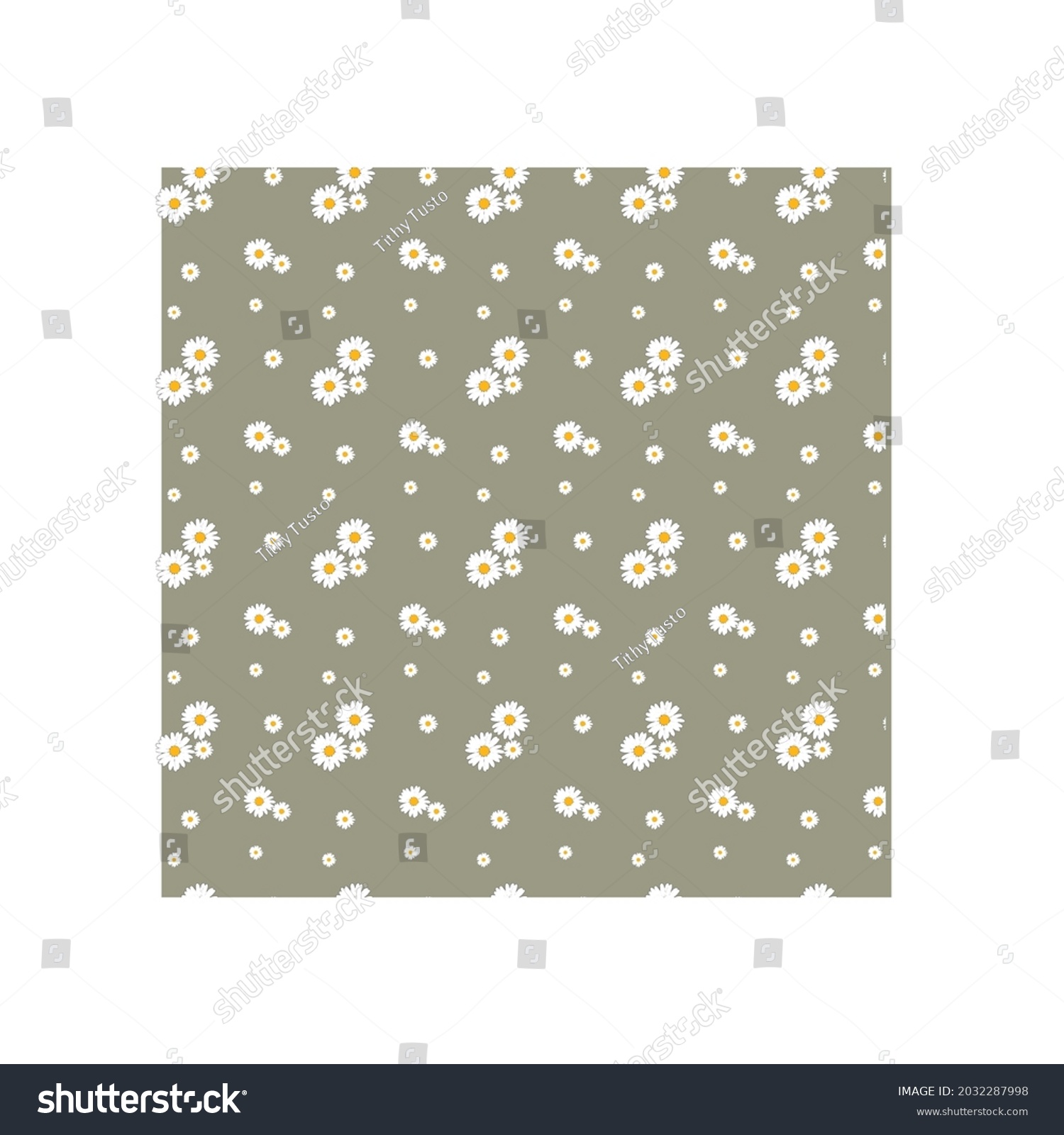 Daisy Flower Seamless Pattern Repeating Background Stock Vector ...