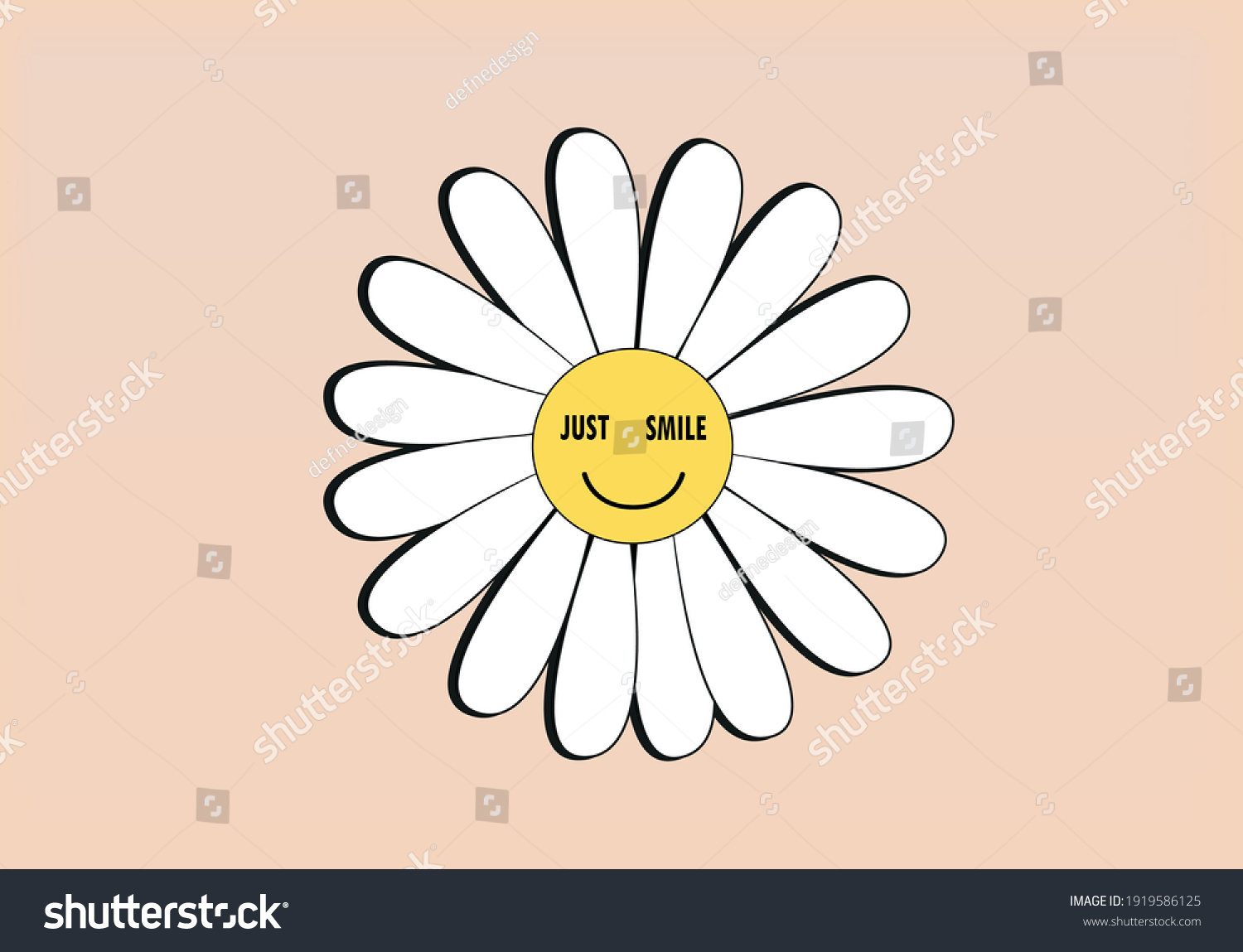 Daisy Flower Vector Emoji Design Stock Vector (Royalty Free) 1919586125 ...