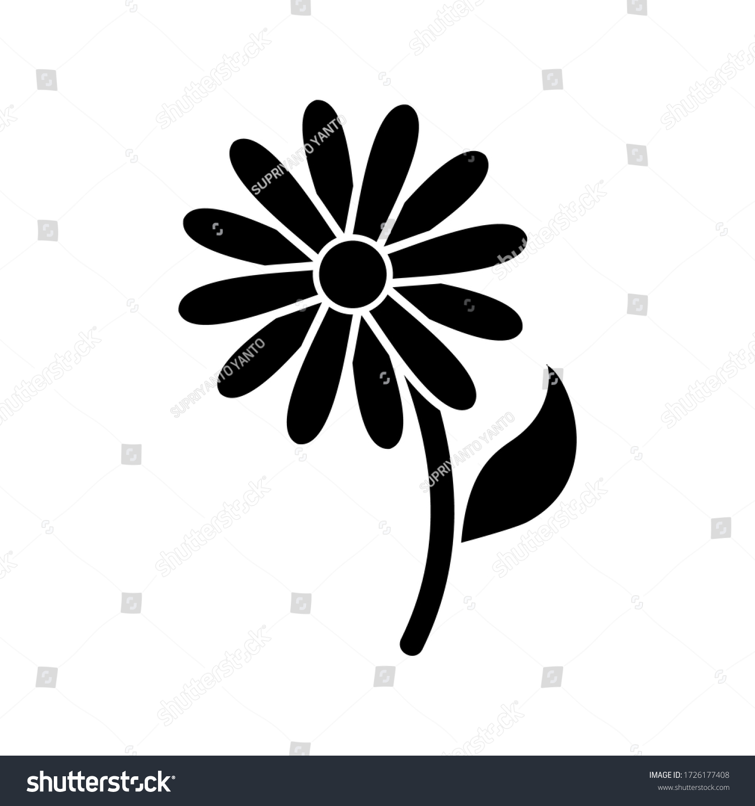 Daisy Icon Logo Isolated Sign Symbol Stock Vector (Royalty Free ...