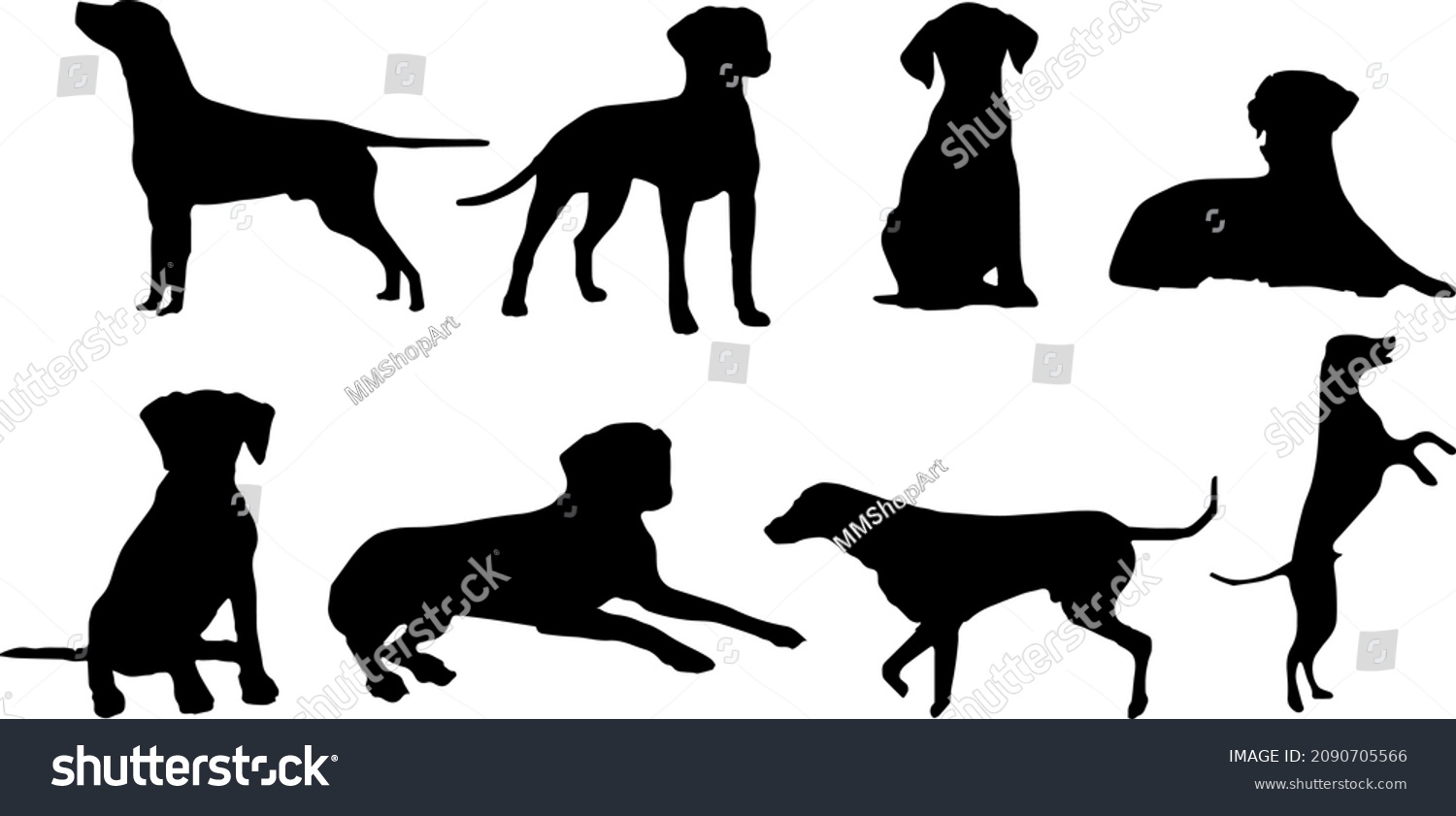 SVG of Dalmatian Dog Silhouette Bundle SVG svg