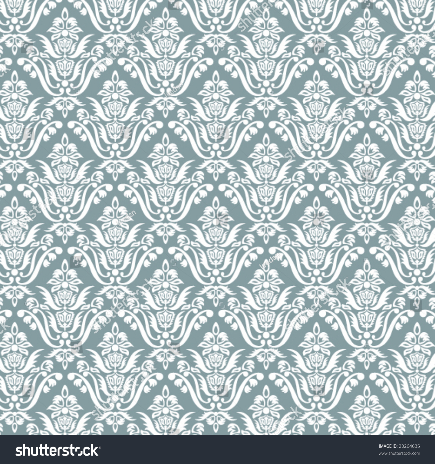 Damask Gray Decorative Wallpaper Stock Vector Illustration 20264635 ...