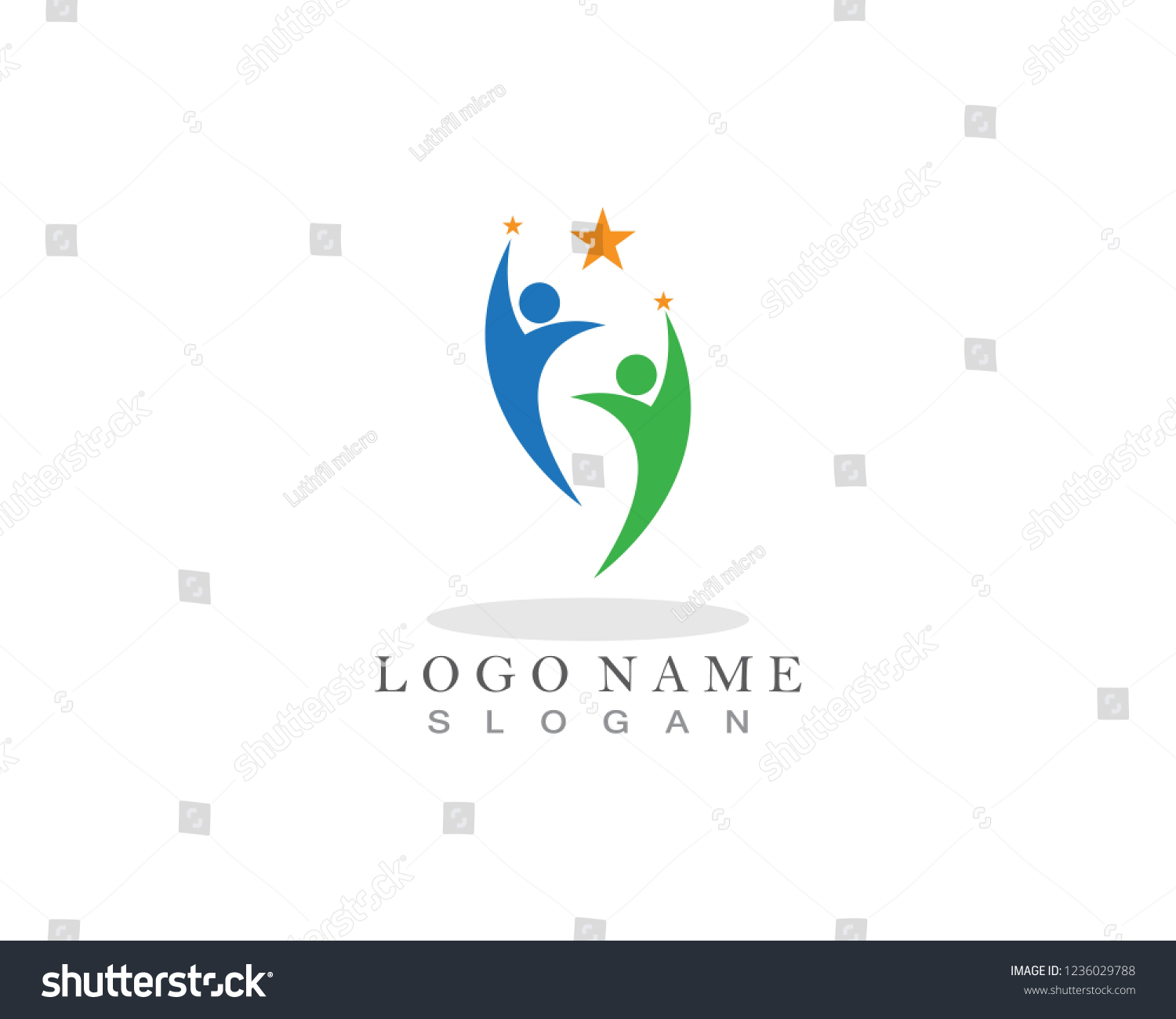 Dance People Logo Stock Vector (Royalty Free) 1236029788