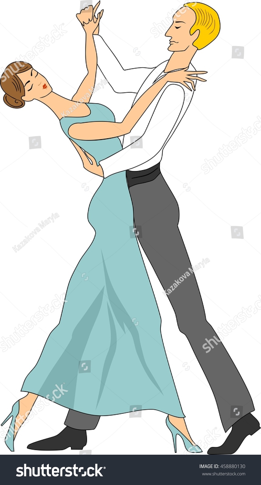 Dancing Couple Stock Vector 458880130 - Shutterstock