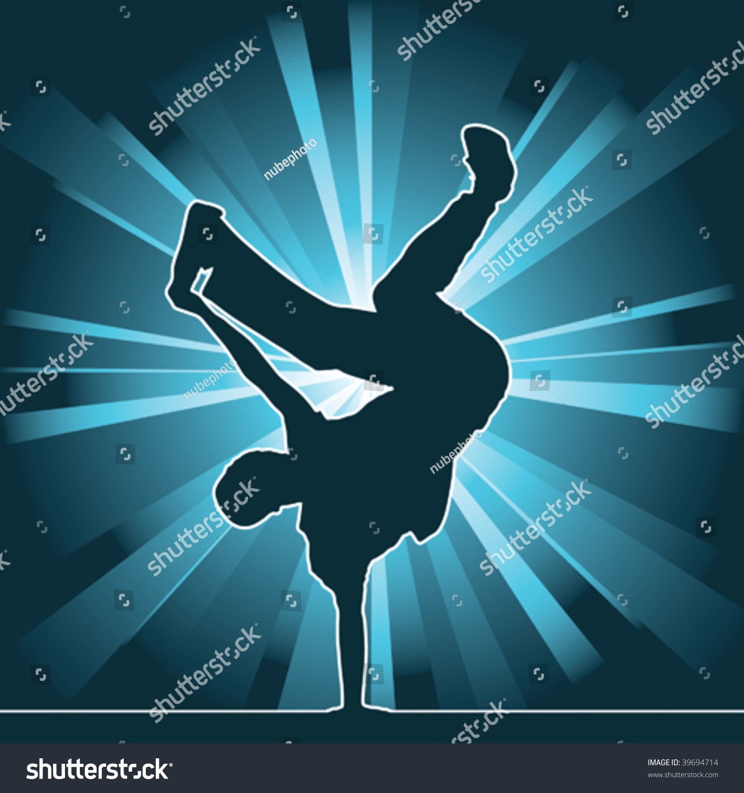 SVG of dancing silhouette, breakdance, vector illustration svg