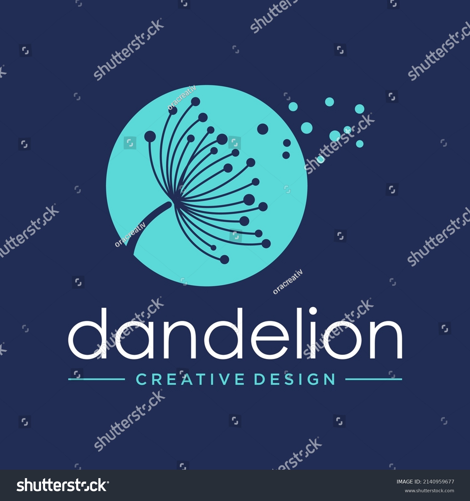 SVG of Dandelion Flower Logo Icon Design Template. Elegant, Luxury, Gold, Flower, Premium, Spa, Cosmetic, Boutique, Florist, Fashion, Modern Vector Illustration svg