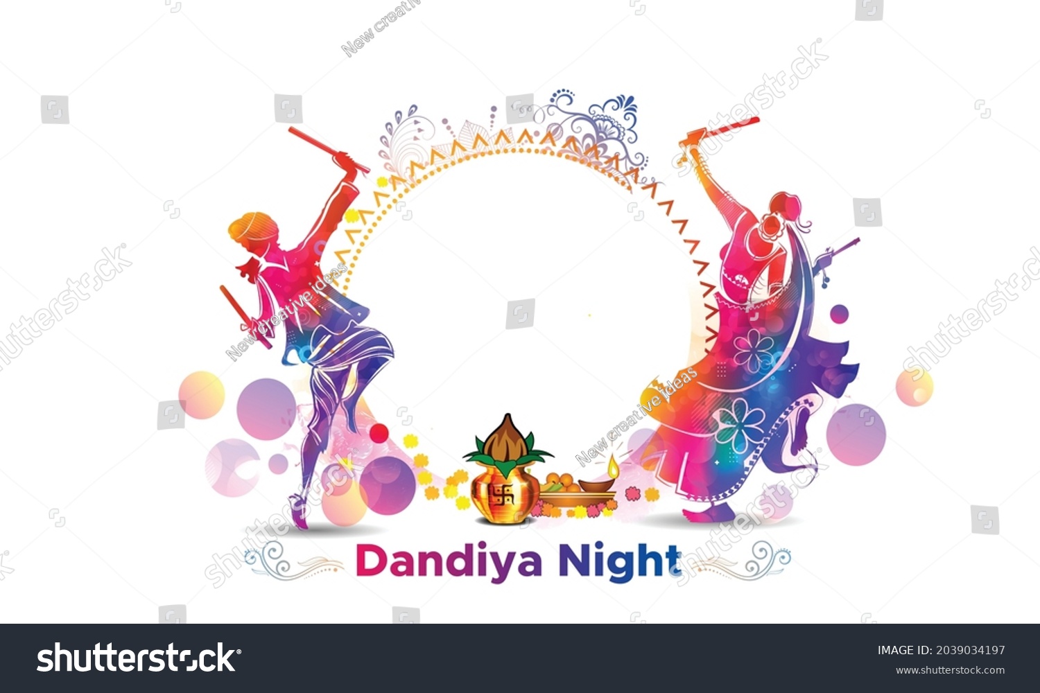 SVG of Dandiya night dance festival background svg