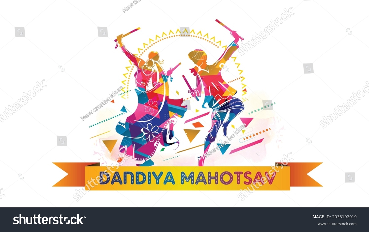 SVG of Dandiya night Indian dance festival and celebration background svg
