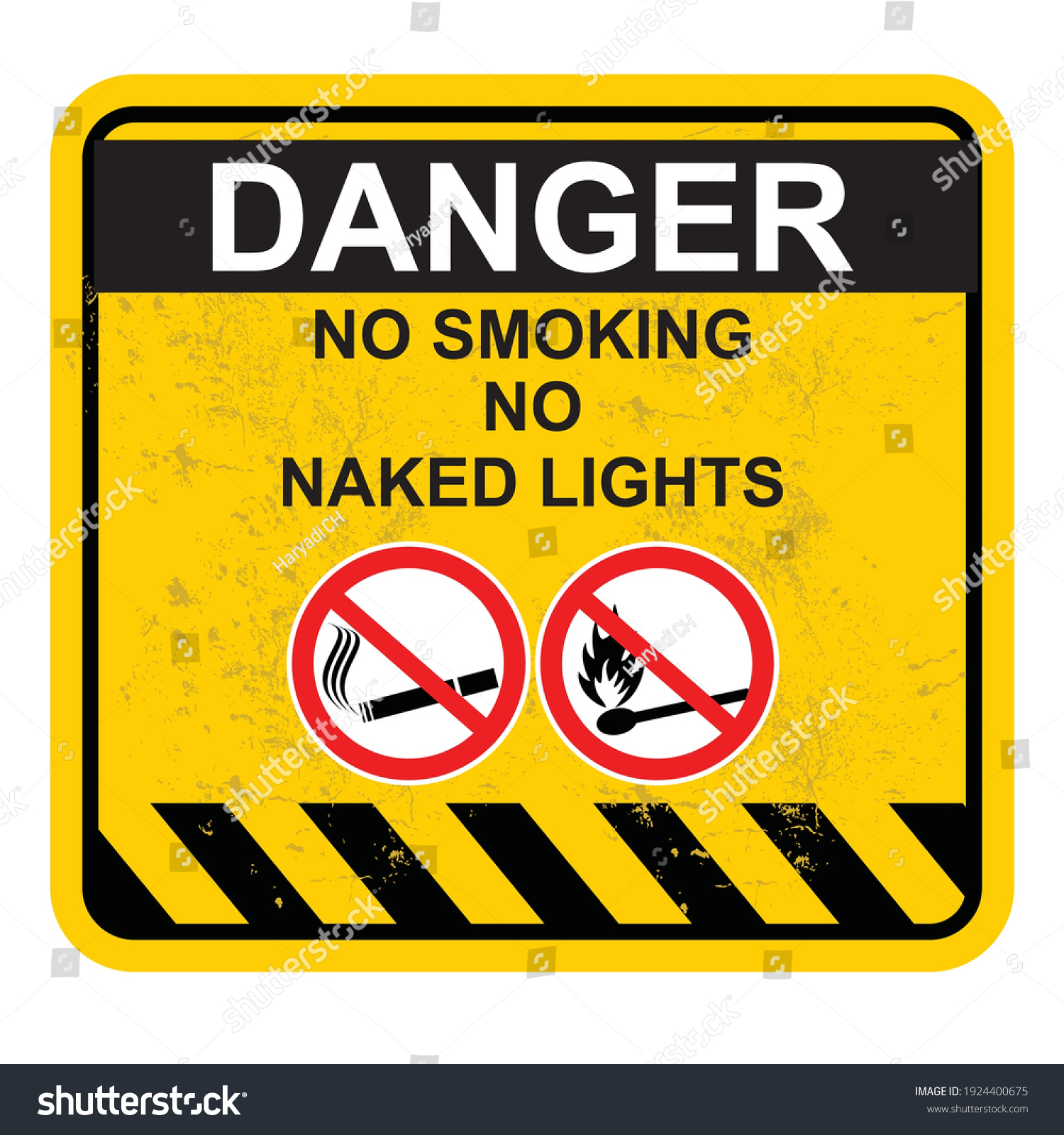 Danger No Smoking No Naked Lights Stock Vector Royalty Free Shutterstock