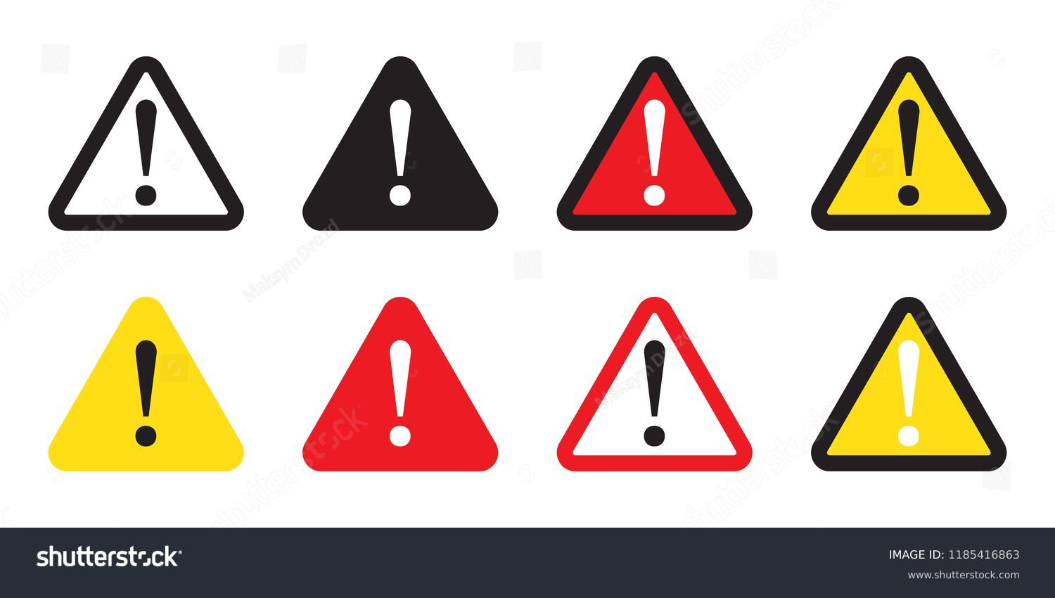 危険信号 警告標識 注意の標識 危険警告の注意アイコン のベクター画像素材 ロイヤリティフリー