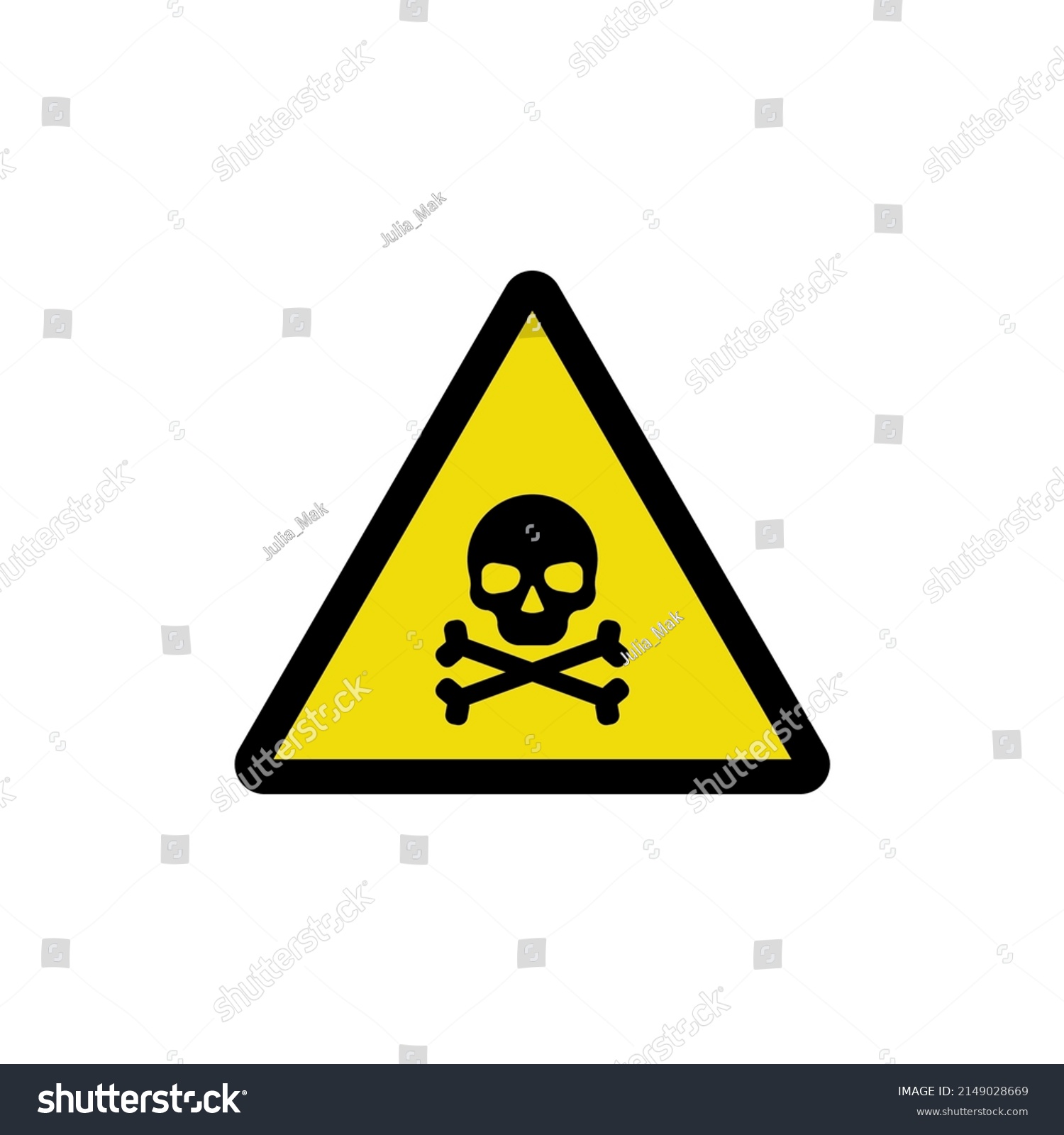 Danger Symbol Poison Chemicals Toxic Hazard Stock Vector (Royalty Free ...