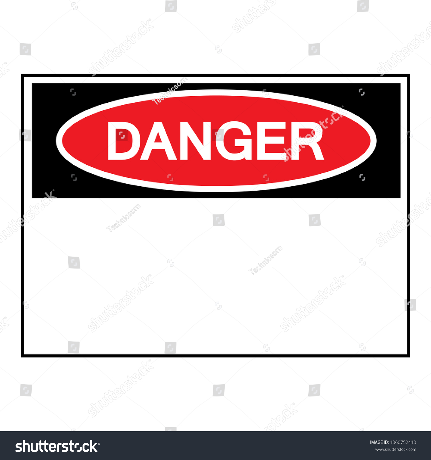 Danger Tag Template Label Symbol Sign Stock Vector (Royalty Free ...