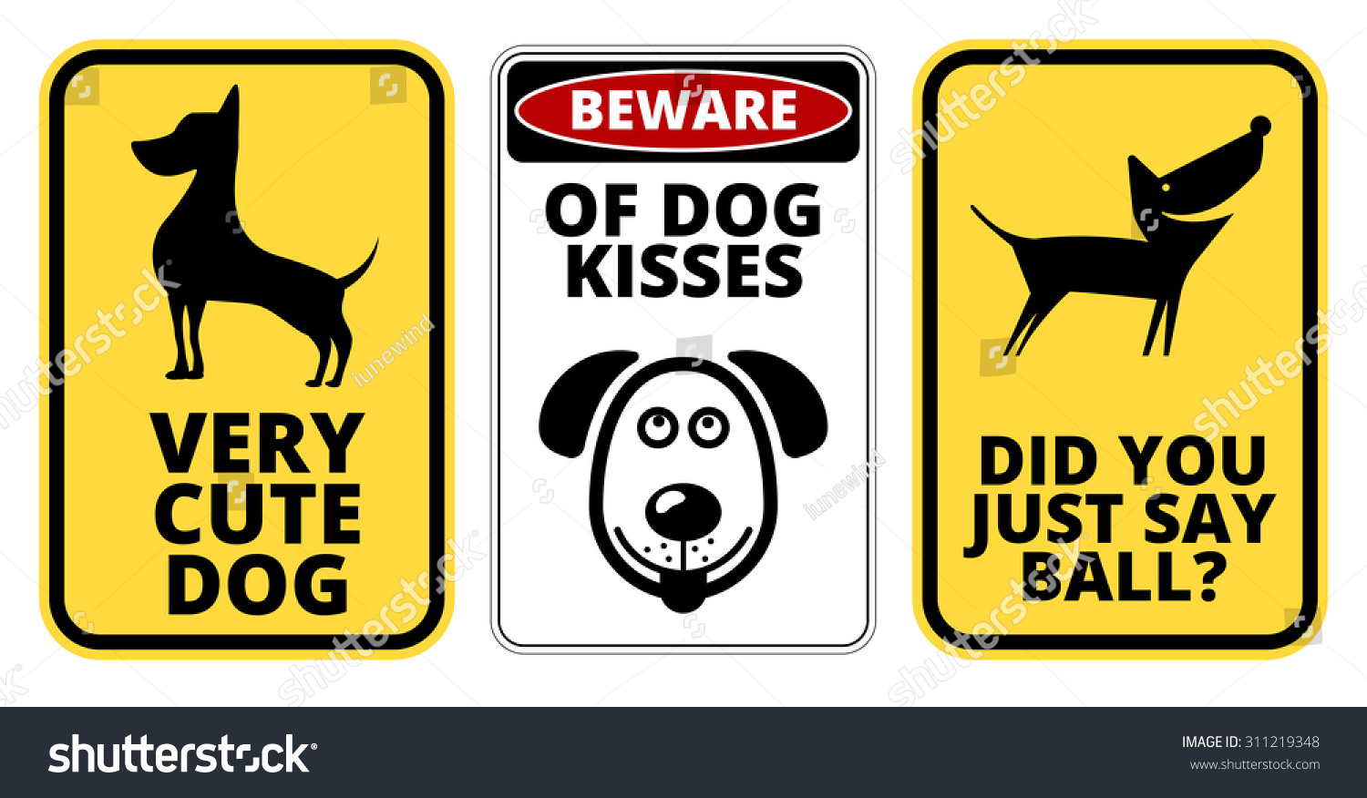 beware of cute dog sign