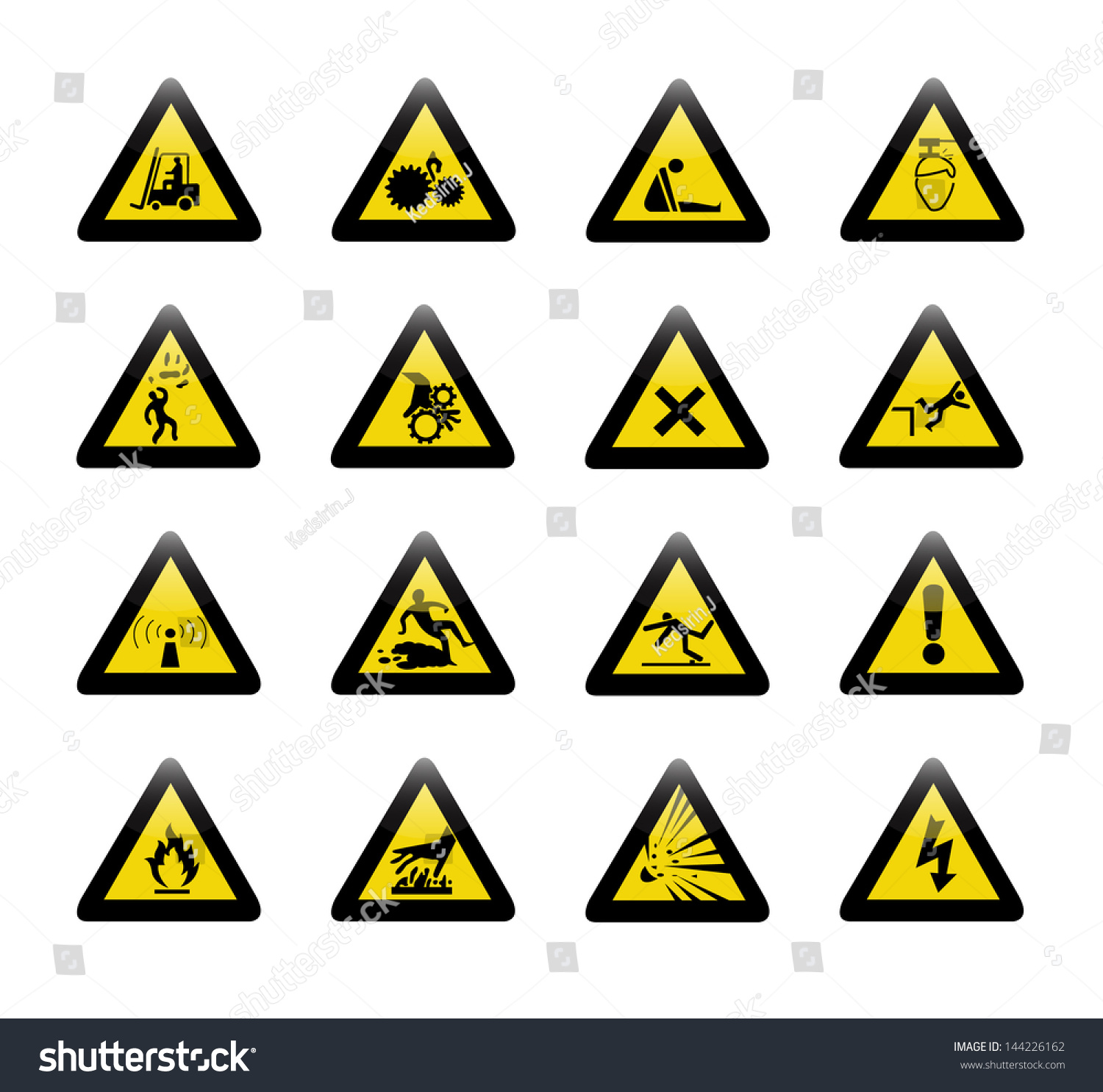 Danger Warning Sign Stock Vector 144226162 : Shutterstock