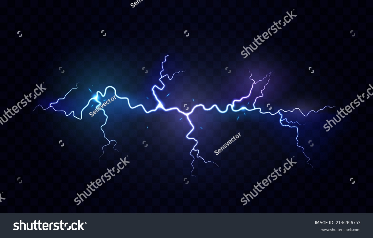 Dangerous Powerful Electric Lightning Effect Neon Stock Vector (Royalty ...