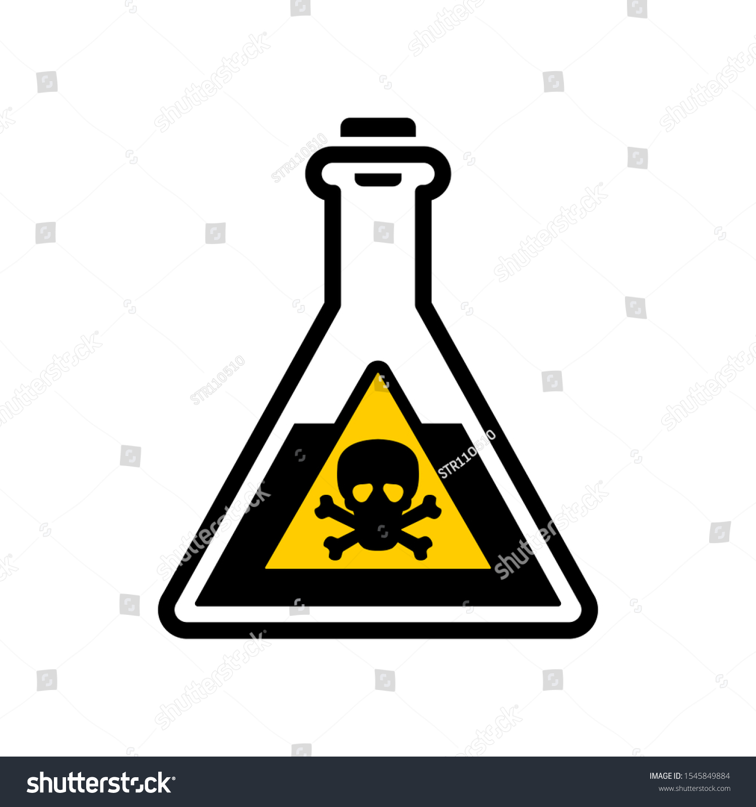 Dangerous Chemicals Test Tubes Flasks Vector Stock Vector (Royalty Free ...